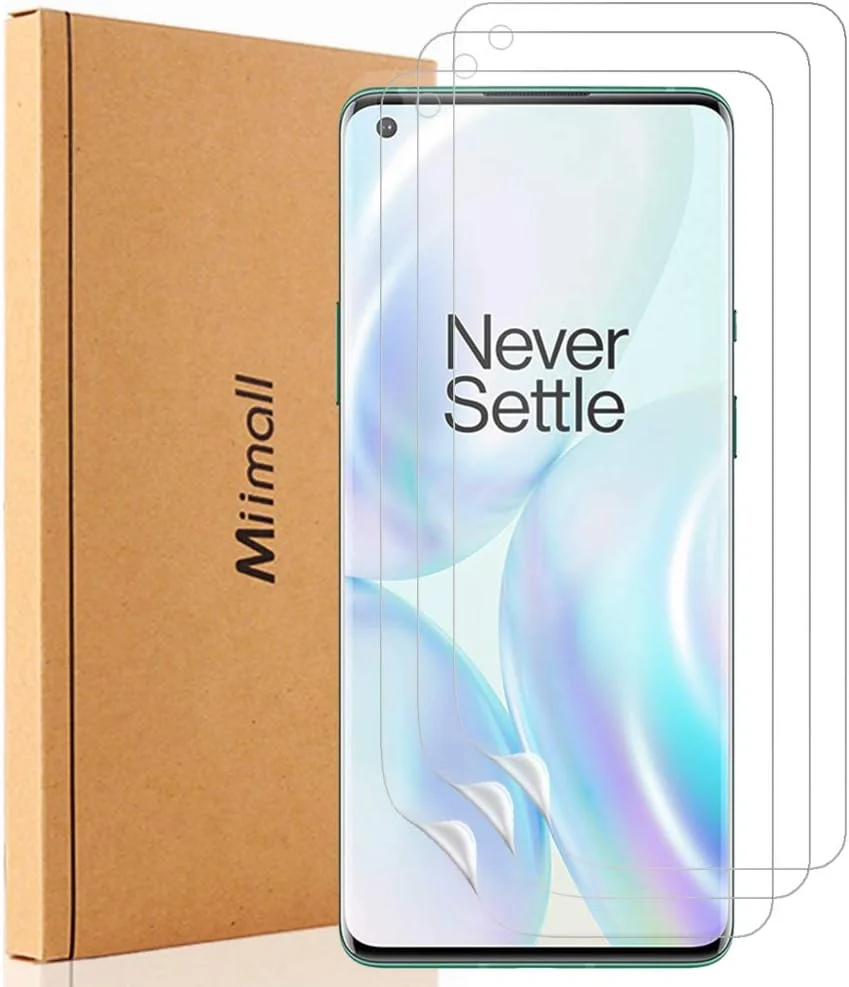 محافظ صفحه نمایش میمال [بسته 3 عددی] سازگار با وان پلاس 8 پرو، فیلم محافظ نانو شفاف HD ضد خش