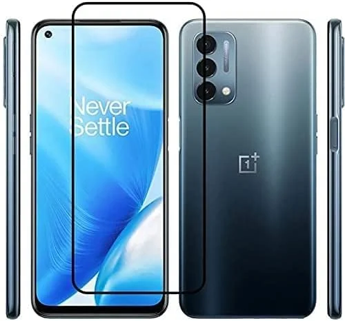 ICS 2 Pack Screen Protector compatible with OnePlus Nord N200 5G 6.49 inch 2021, Full Coverage Premium Tempered Glass film Easy Installation Frame Case-Friendly Bubble Free
