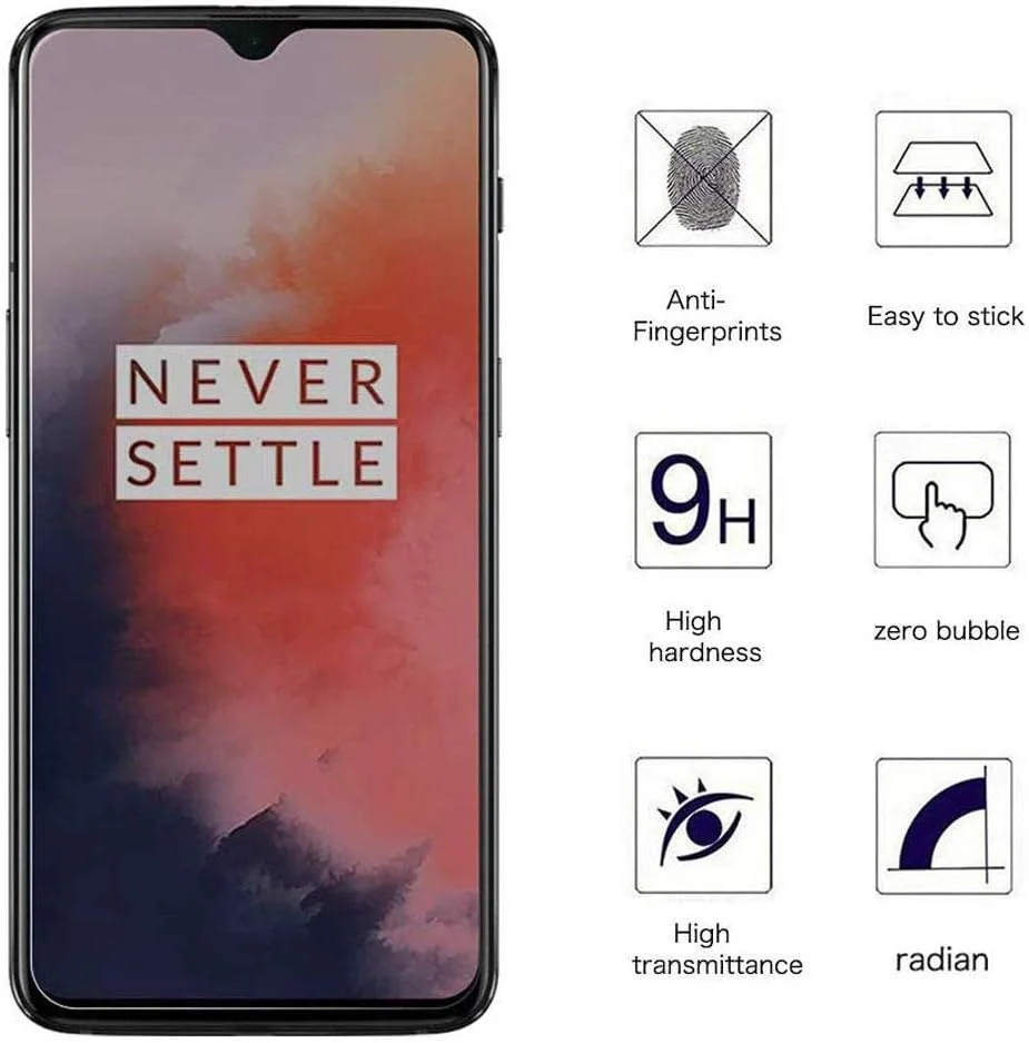 محافظ صفحه نمایش شیشه ای حریم خصوصی MIBQM بسته 3 عددی برای محافظ صفحه نمایش OnePlus 7T، فیلم شیشه ای محافظ ضد جاسوسی فیلم جلویی برای OnePlus 7T