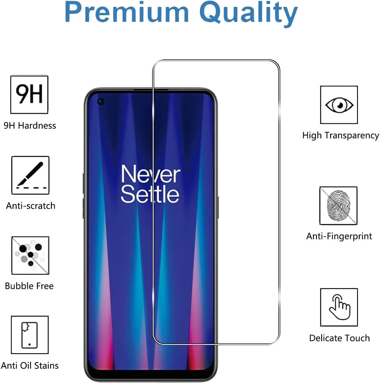محافظ صفحه نمایش شیشه ای حرارت دیده YIFNTANG [3 عدد] برای OnePlus Nord CE 2 5G، سختی 9H ضد خش، بدون حباب، محافظ صفحه نمایش HD سازگار با OnePlus Nord CE 2 5G
