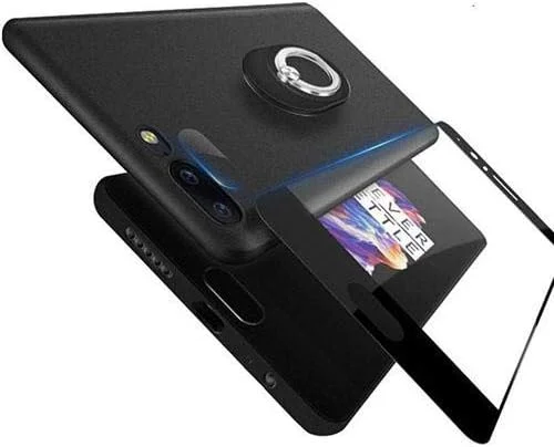 محافظ صفحه نمایش شیشه ای حرارت دیده خمیده 5D فول سایز SAPU برای OnePlus 5T مشکی