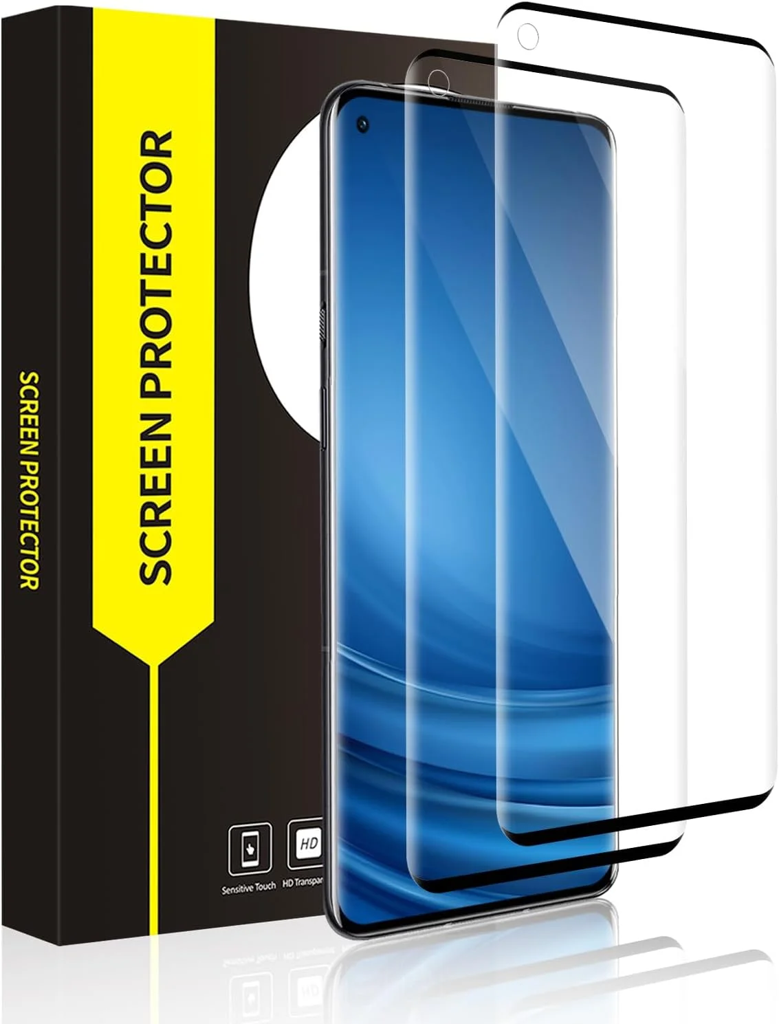 محافظ صفحه نمایش شیشه ای حرارت دیده برای وان پلاس 10 پرو 5G، بسته 2 عددی، محافظ صفحه نمایش 3D بدون حباب هوا، ضد خش، شفاف