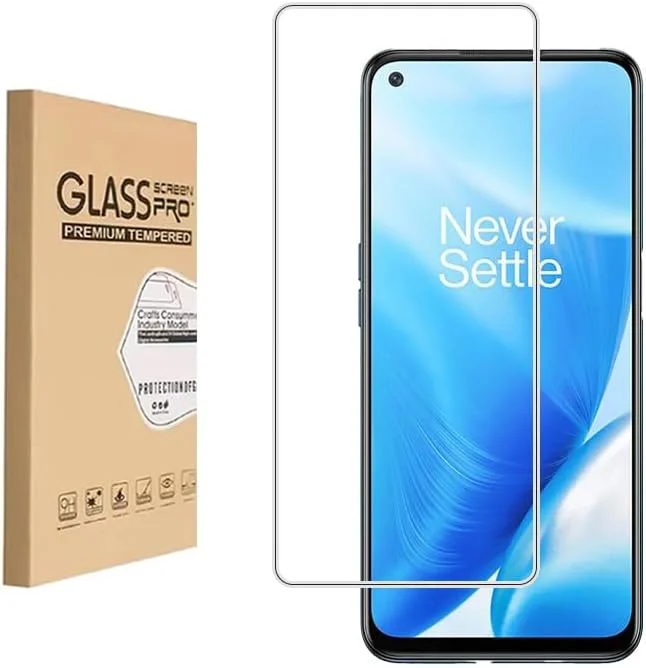 محافظ صفحه نمایش شیشه ای حرارت دیده Shunwige، طراحی شده برای OnePlus Nord N200 5G، شیشه ای حرارت دیده/مقاوم در برابر خراش/پوشش فقط ناحیه نمایشگر