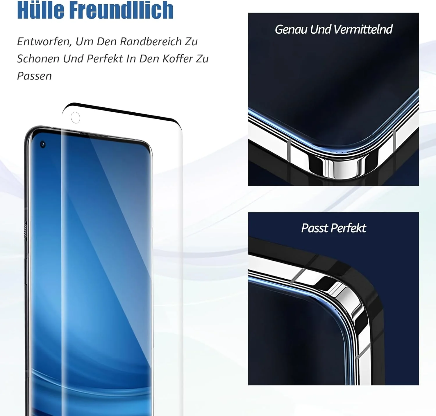 محافظ صفحه نمایش شیشه ای حرارت دیده برای وان پلاس 10 پرو 5G، بسته 2 عددی، محافظ صفحه نمایش 3D بدون حباب هوا، ضد خش، شفاف