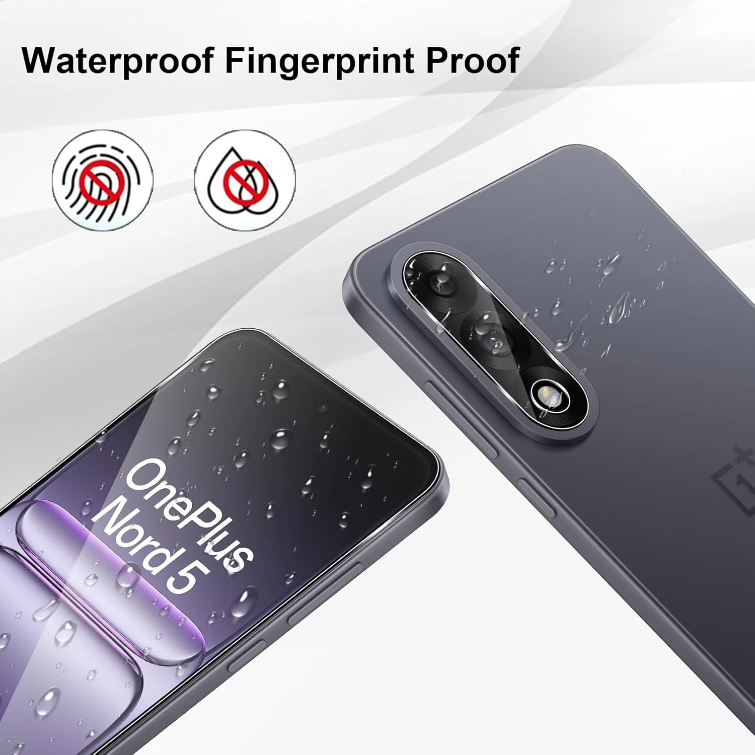 محافظ صفحه نمایش Yenwen برای OnePlus Nord 5، بسته 2 عددی شیشه حرارت دیده به همراه 2 محافظ دوربین، شیشه محافظ سخت با درجه سختی 9H، فیلم محافظ صفحه نمایش موبایل HD شفاف