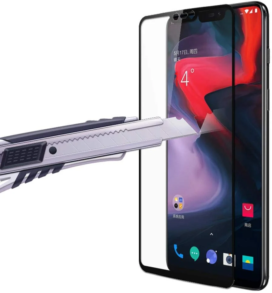 【3 Pack】Full Screen Tempered Glass for OnePlus 5 5T 6, Phone Screen Film Explosion-Proof Full Screen Glass Screen Protector Film for OnePlus 6