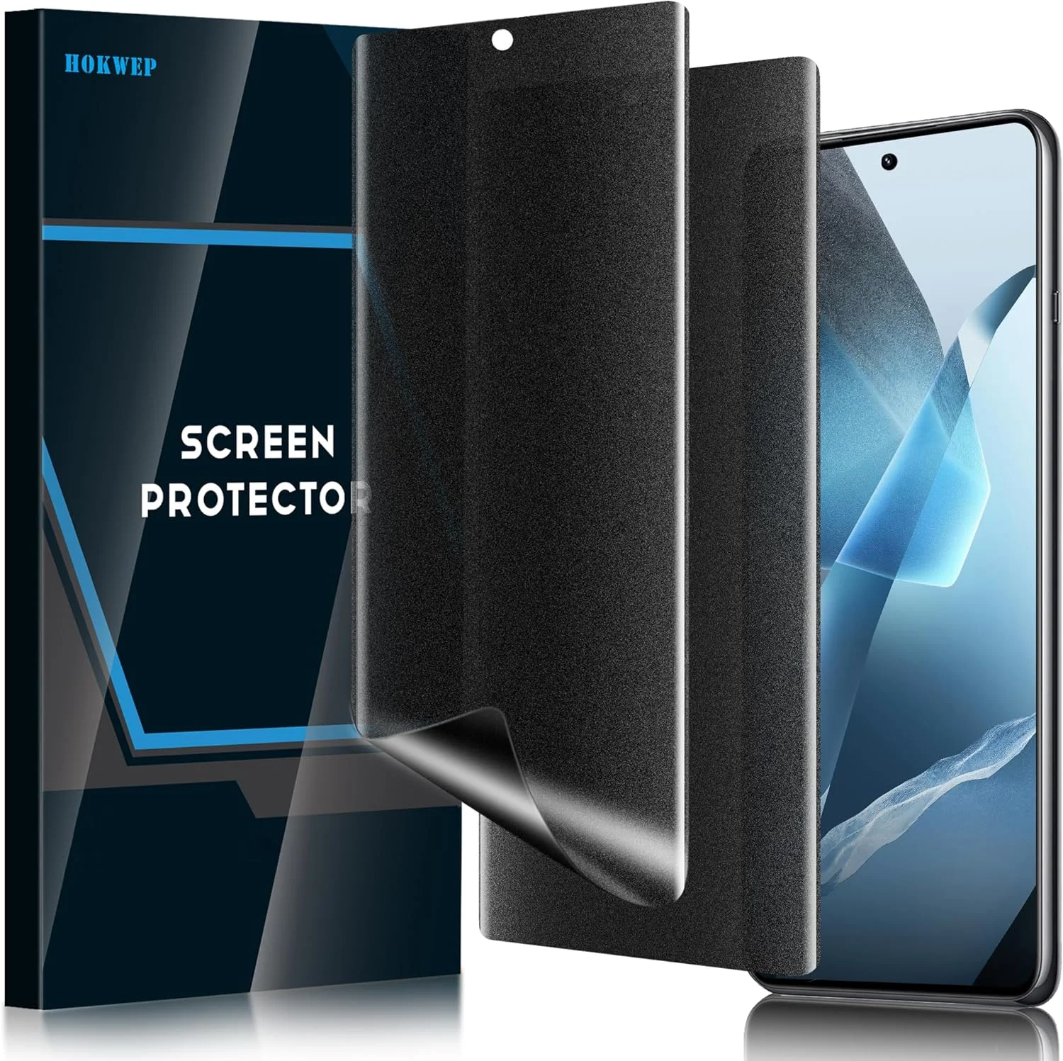 محافظ صفحه نمایش هوک وپ [بسته 2 عددی] برای OnePlus 13 5G، فیلم محافظ TPU نرم مات (غیر شیشه ای) سازگار با قاب، ضد جاسوسی با سطح مات [پشتیبانی از باز کردن قفل درون صفحه]