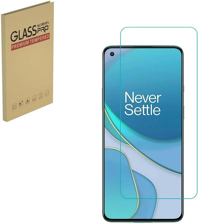 محافظ صفحه نمایش HYGMOCC برای OnePlus 8T / OnePlus 8T 5G / Plus 5G، فیلم محافظ شیشه ای حرارت دیده، HD، سختی 9H، نصب آسان، ضد خش، بدون حباب (1 عدد)