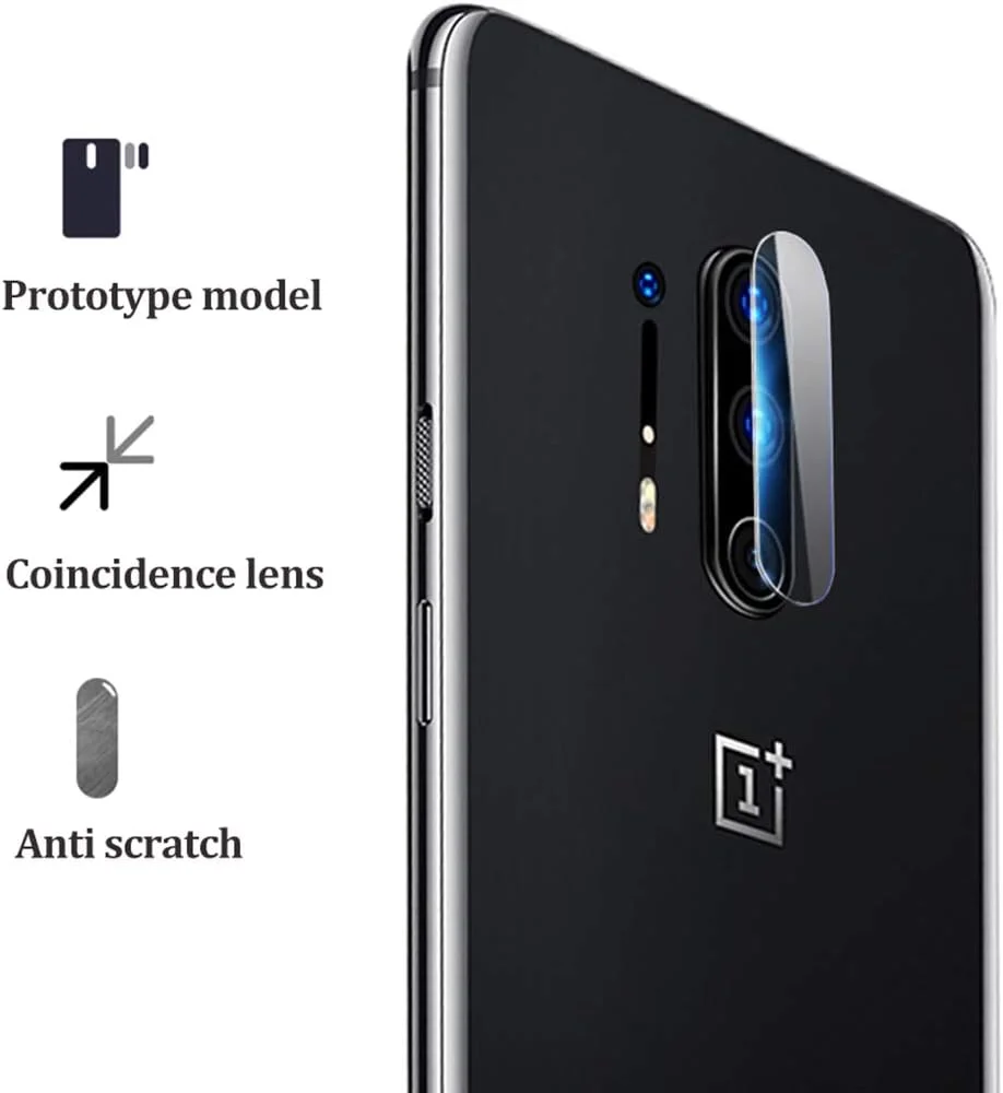 محافظ لنز دوربین FanTing برای OnePlus 8 Pro، شفاف، فوق العاده نازک، مقاوم در برابر خراش، محافظ لنز شیشه ای نرم برای OnePlus 8 Pro - بسته 2 عددی