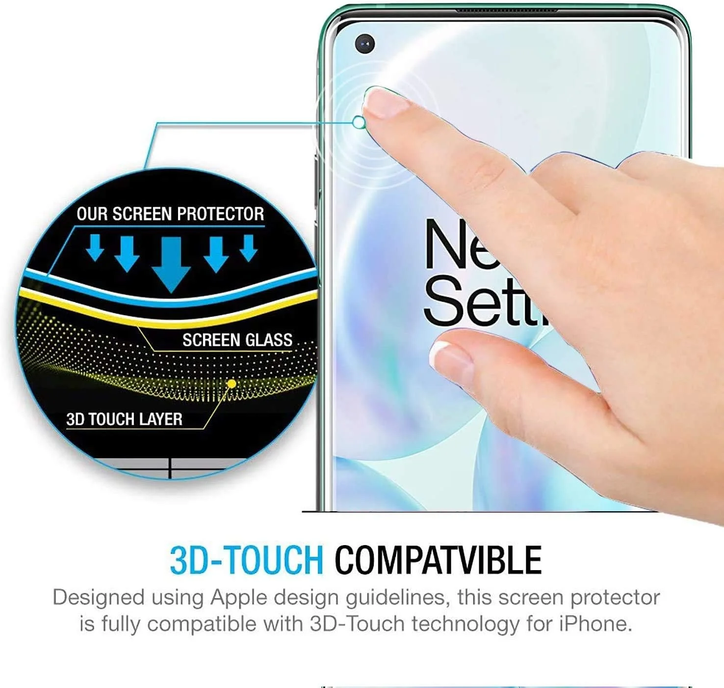 محافظ صفحه نمایش مات Al-HuTrusHi سازگار با OnePlus 8، فیلم سرامیکی با سطح مات (غیر شیشه ای)، سرامیکی مات