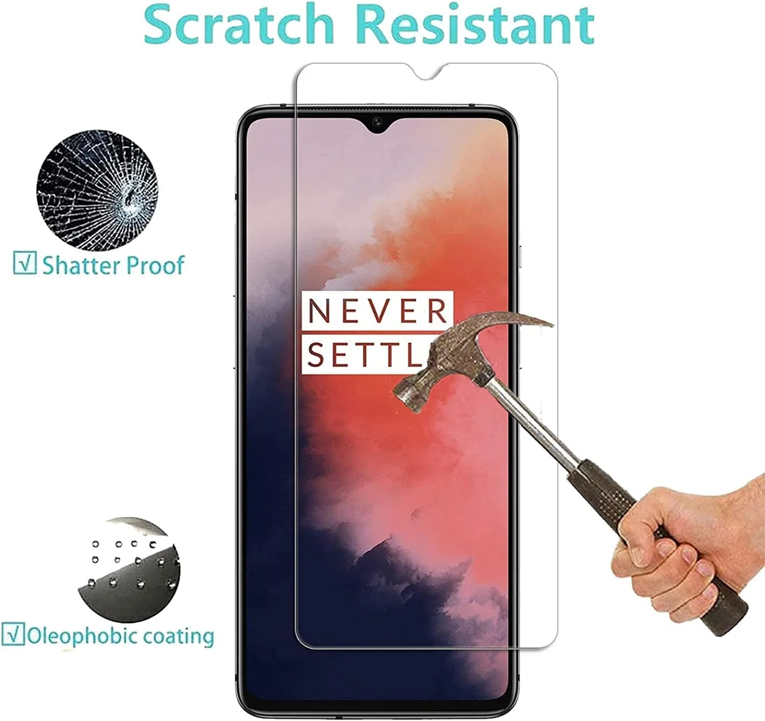 مجموعه 3 عددی: محافظ صفحه نمایش شیشه ای حرارت دیده سازگار با OnePlus 7T، مقاوم در برابر خراش - بدون حباب - فوق العاده مقاوم (HD Ultra Transparent) برای OnePlus 7T مجموعه 3 عددی: محافظ صفحه نمایش شیشه ای حرارت دیده سازگار با OnePlus 7T، مقاوم در برابر خراش - بدون حباب - فوق العاده مقاوم (HD Ultra Transparent) برای OnePlus 7T