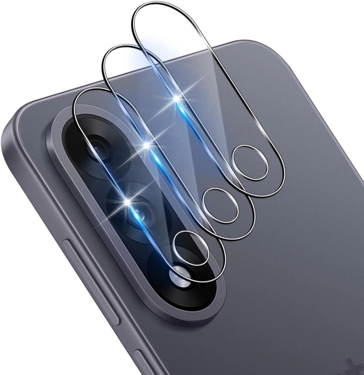 محافظ لنز دوربین Xunzii بسته 3 عددی برای OnePlus Nord 5 5G از جنس شیشه حرارت دیده، سختی 9H، ضد خش، فیلم محافظ لنز شفاف HD، محافظ لنز دوربین عقب ضد خش