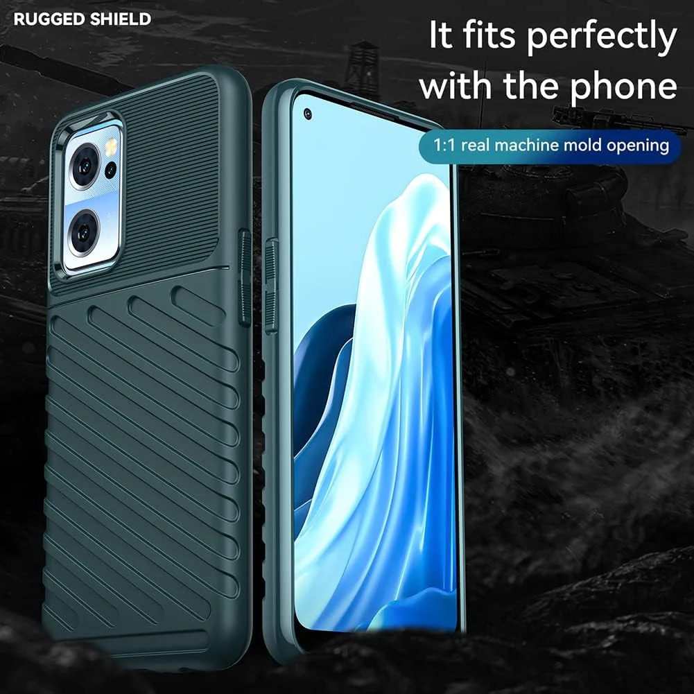 کیف محافظ گوشی QINOUK برای OnePlus Nord CE 2 5G، کیف محافظ سیلیکونی [ضد ضربه] به همراه محافظ صفحه نمایش شیشه ای حرارت دیده [2 عددی] سازگار با OnePlus Nord CE 2 5G [ضد اثر انگشت] - سبز