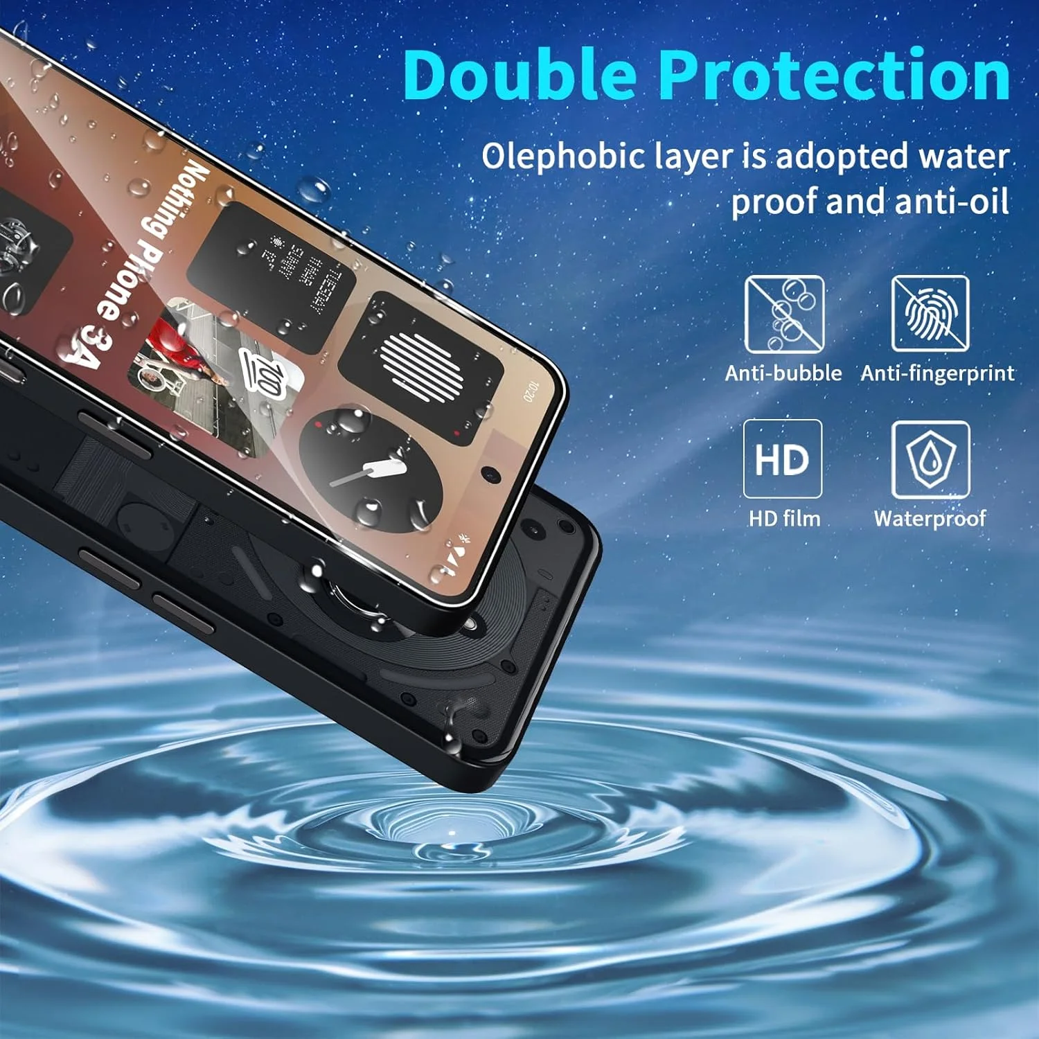 محافظ صفحه نمایش شیشه ای Lutree برای Nothing Phone 3a، بسته 2 عددی + 2 شیشه محافظ + فیلم محافظ دوربین، محافظ صفحه نمایش HD با سختی 9H، محافظ صفحه نمایش ضد خش و بدون حباب محافظ صفحه نمایش شیشه ای Lutree برای Nothing Phone 3a، بسته 2 عددی + 2 شیشه محافظ + فیلم محافظ دوربین، محافظ صفحه نمایش HD با سختی 9H، محافظ صفحه نمایش ضد خش و بدون حباب