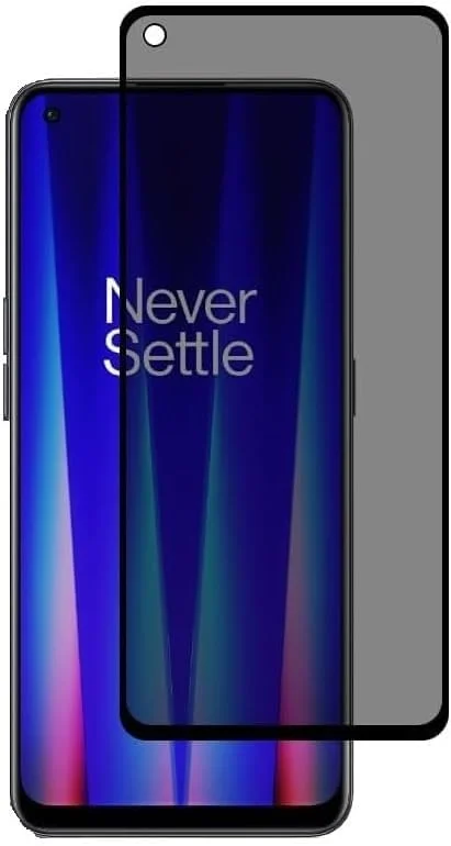 محافظ صفحه نمایش حریم خصوصی وان پلاس نورد CE 2 [نسخه ارتقا یافته] [منحنی سه بعدی] فیلم شیشه ای حرارت دیده ضد جاسوسی سختی 9H ضد خش محافظ ضد دید، برای وان پلاس نورد CE 2 5G