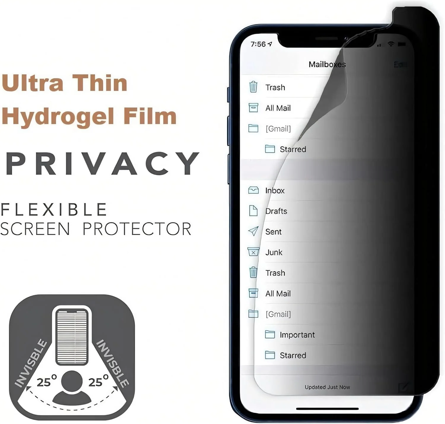 [2 PCS] Matte Anti-Spy Privacy Screen Protector [Not Glass] For (OnePlus One)