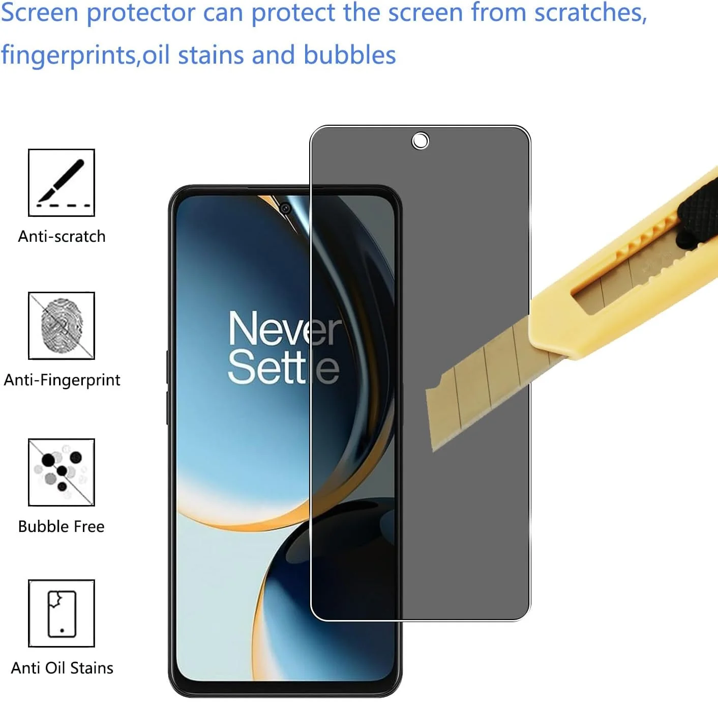 محافظ صفحه نمایش حریم خصوصی YIFNTANG برای OnePlus Nord CE 3 Lite 5G، سختی 9H، ضد خش، محافظ صفحه نمایش شیشه ای حرارت دیده ضد جاسوسی برای OnePlus Nord CE 3 Lite 5G محافظ صفحه نمایش حریم خصوصی YIFNTANG برای OnePlus Nord CE 3 Lite 5G، سختی 9H، ضد خش، محافظ صفحه نمایش شیشه ای حرارت دیده ضد جاسوسی برای OnePlus Nord CE 3 Lite 5G