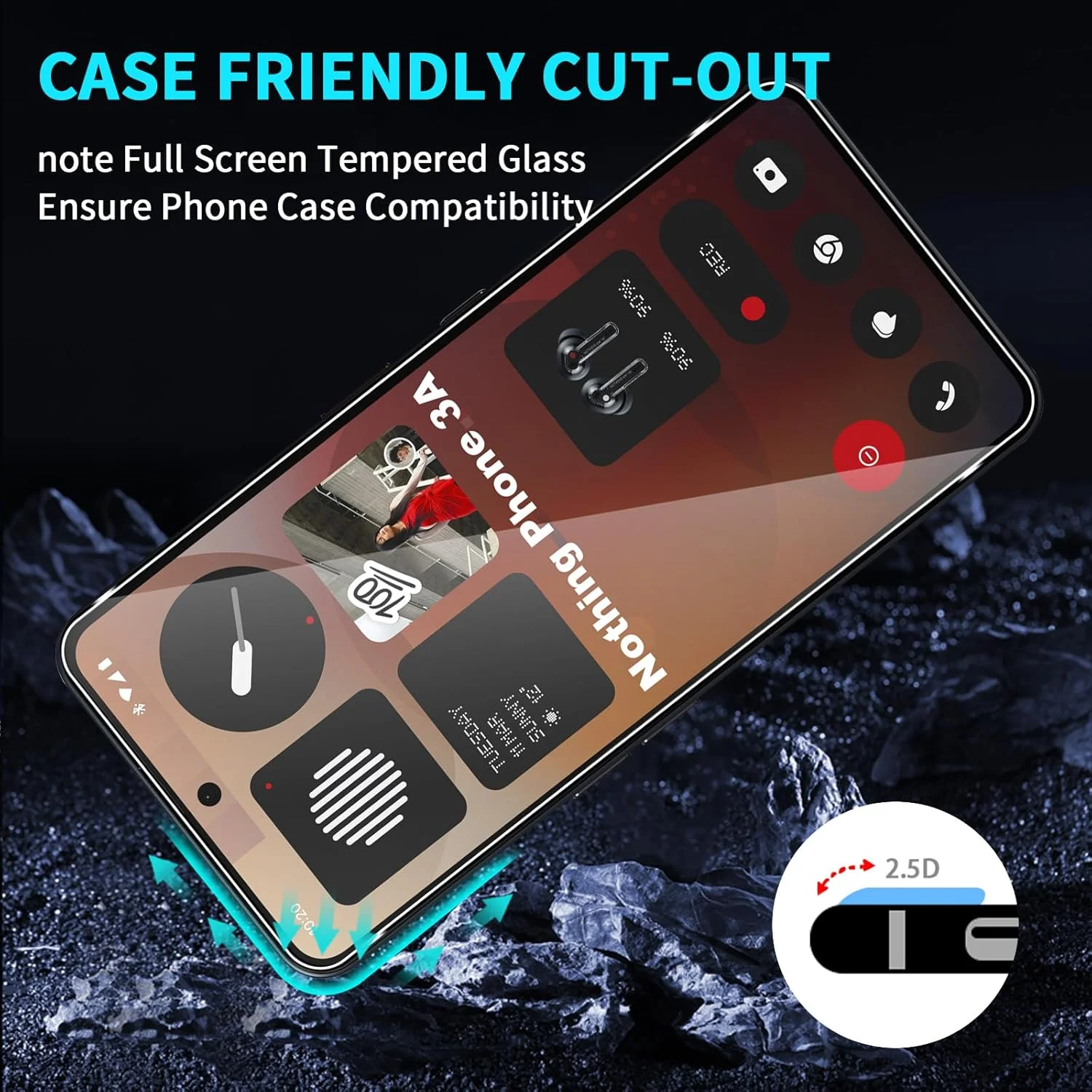 محافظ صفحه نمایش شیشه ای Lutree برای Nothing Phone 3a، بسته 2 عددی + 2 شیشه محافظ + فیلم محافظ دوربین، محافظ صفحه نمایش HD با سختی 9H، محافظ صفحه نمایش ضد خش و بدون حباب محافظ صفحه نمایش شیشه ای Lutree برای Nothing Phone 3a، بسته 2 عددی + 2 شیشه محافظ + فیلم محافظ دوربین، محافظ صفحه نمایش HD با سختی 9H، محافظ صفحه نمایش ضد خش و بدون حباب