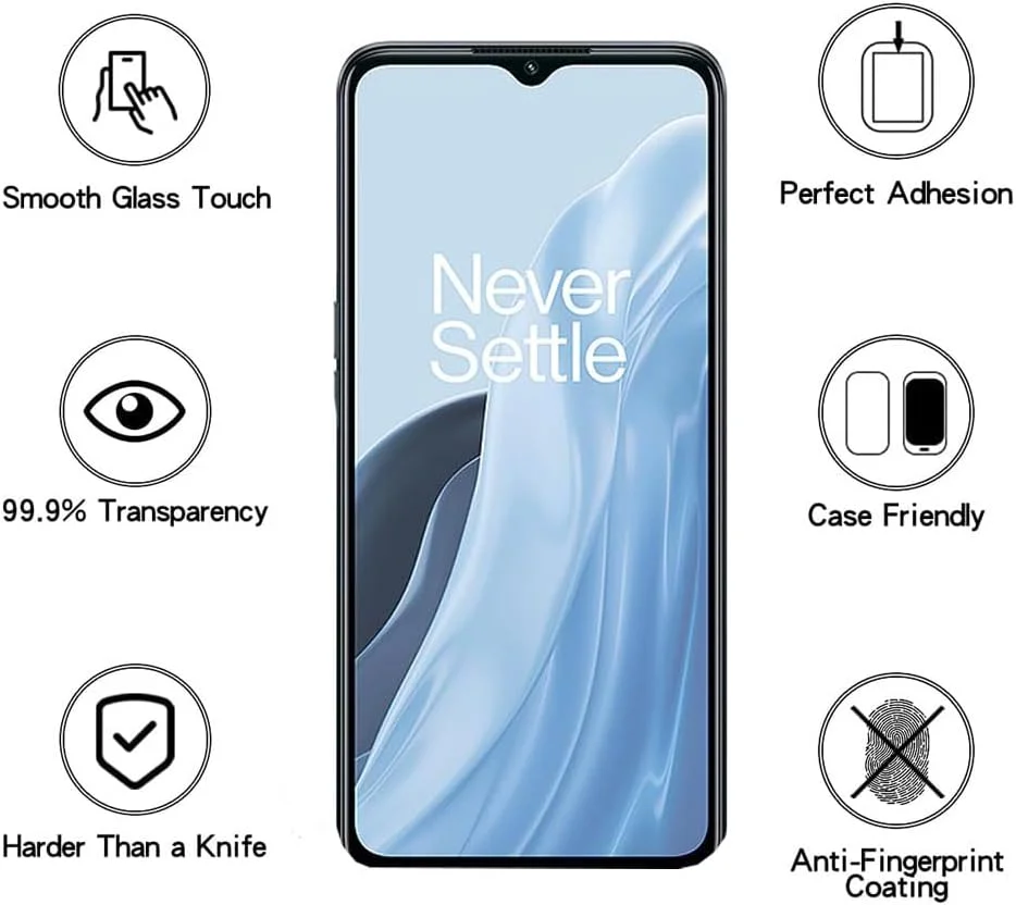 محافظ صفحه نمایش Shunwige برای OnePlus Nord N300 5G [مناسب برای Nord N30 نیست] فیلم محافظ شیشه ای حرارت دیده نصب آسان و بدون حباب ضد خش، سختی 9H (1 عدد)