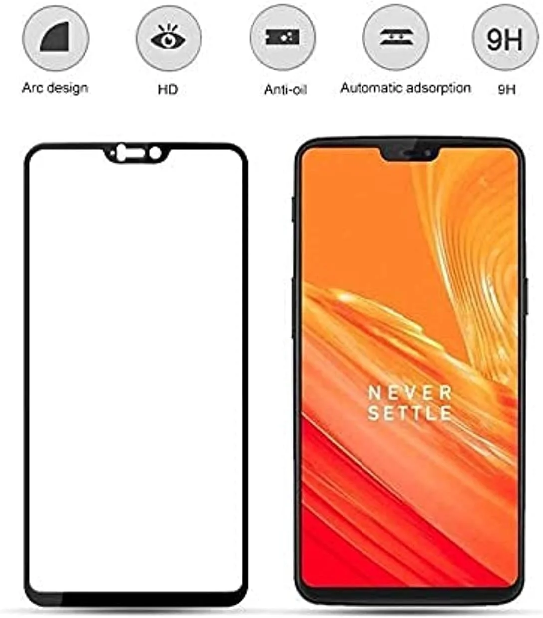 Oneplus 6 Screen Protector, 5D Curved Full Cover Tempered Glass Oneplus 6 Screen Protector, 5D Curved Full Cover Tempered Glass