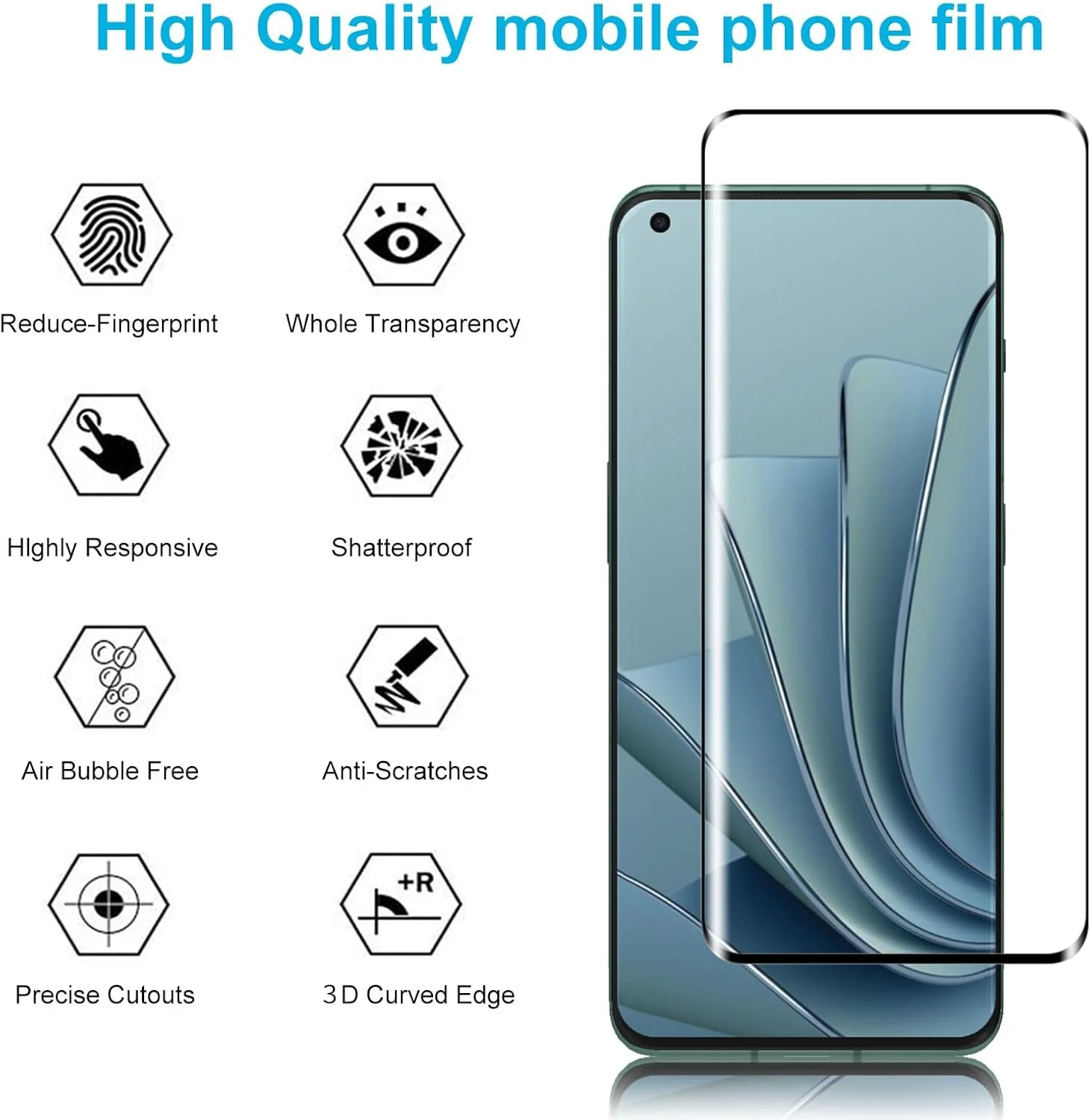 محافظ صفحه نمایش دیدیسکی برای وان پلاس 10 پرو، بسته 3 عددی فیلم شیشه ای حرارت دیده، پوشش کامل منحنی سه بعدی، مقاوم در برابر خراش، سختی 9H، استفاده آسان محافظ صفحه نمایش دیدیسکی برای وان پلاس 10 پرو، بسته 3 عددی فیلم شیشه ای حرارت دیده، پوشش کامل منحنی سه بعدی، مقاوم در برابر خراش، سختی 9H، استفاده آسان