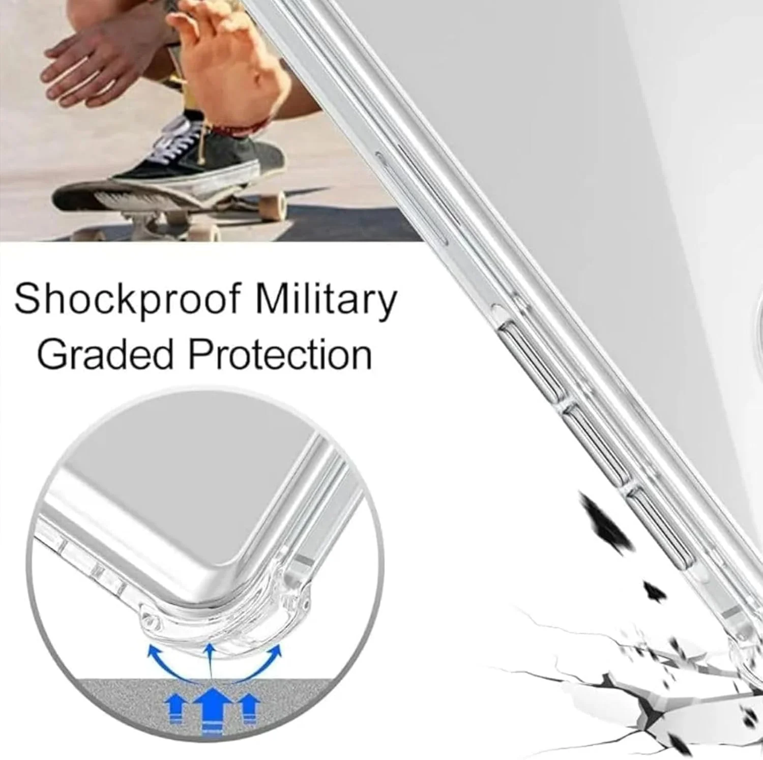 محافظ صفحه نمایش حریم خصوصی نرم MuHadJiya برای Oneplus 7T Pro [بسته 2+1] به همراه قاب گوشی TPU شفاف (برای Oneplus 7T Pro)