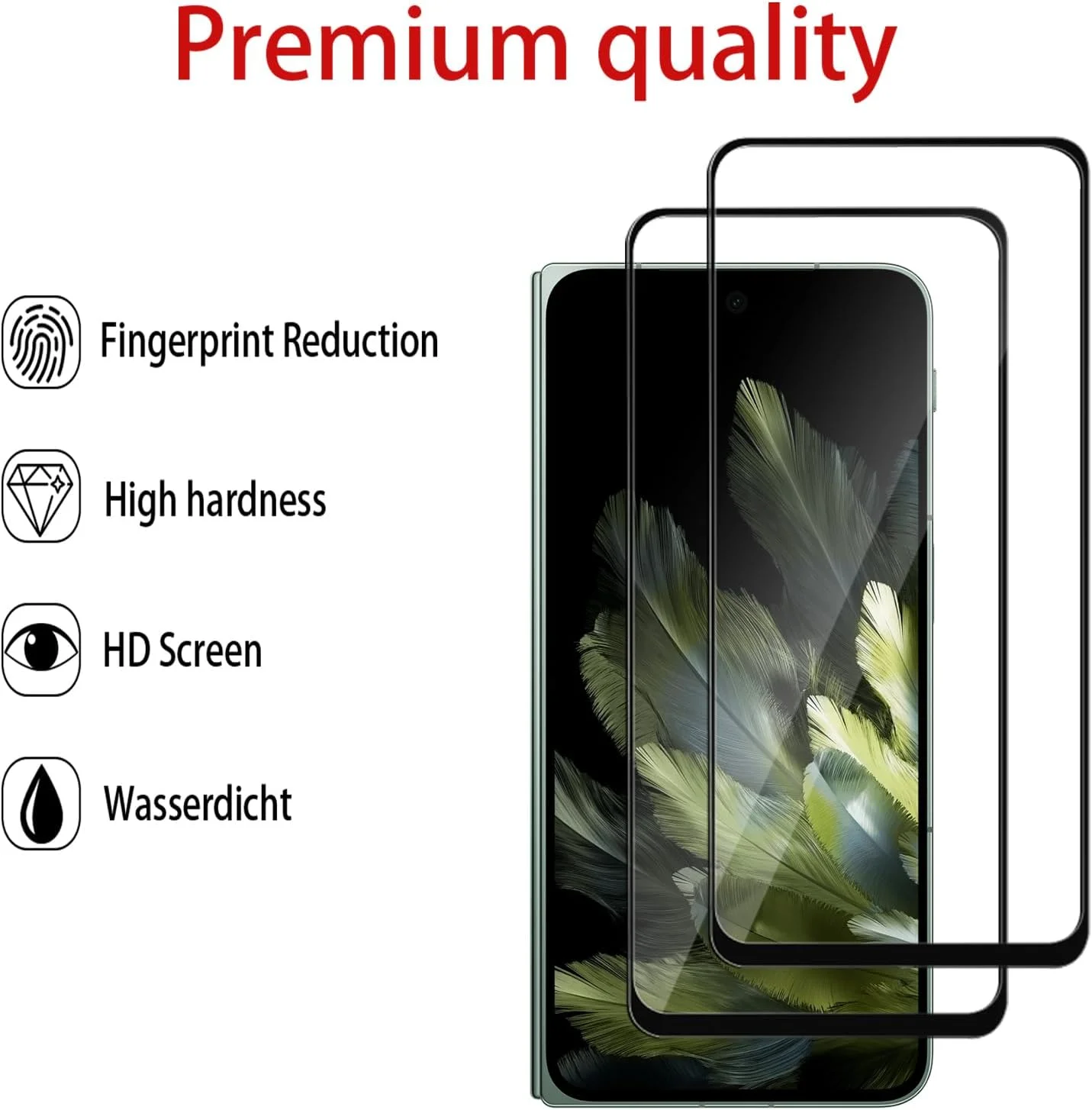 GMUJIAO بسته [2+2 عددی] سازگار با OnePlus Open برای محافظ صفحه نمایش شیشه ای و محافظ لنز دوربین، محافظ شیشه ای [بدون حباب] [شفافیت HD] - مشکی