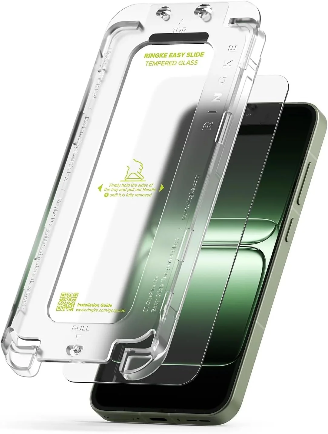 محافظ صفحه نمایش شیشه ای حرارت دیده رینکه [Easy Slide] سازگار با وان پلاس 13S، مقاوم در برابر ضربه، سختی 9H، ضد خش - بسته 2 عددی، همراه با ابزار نصب