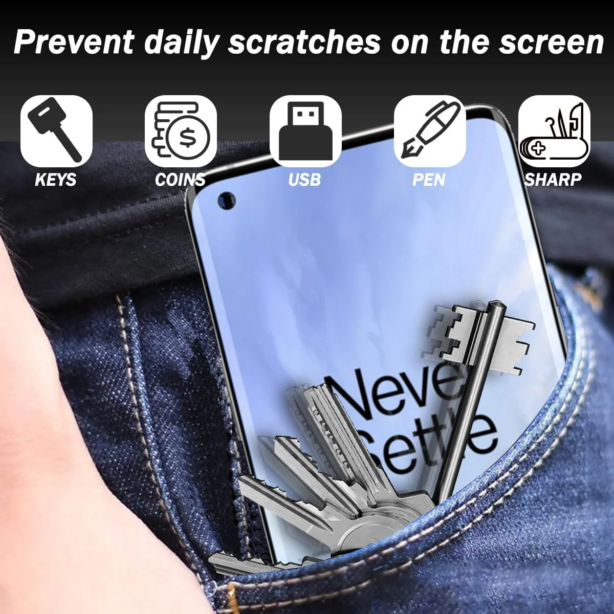 محافظ صفحه نمایش Zerrshoo برای OnePlus 8 Pro، فیلم انعطاف پذیر ضد جاسوسی، 1 عدد، محافظ OnePlus 8 Pro [غیر شیشه ای]، محافظ حریم خصوصی ضد خش برای OnePlus 8 Pro