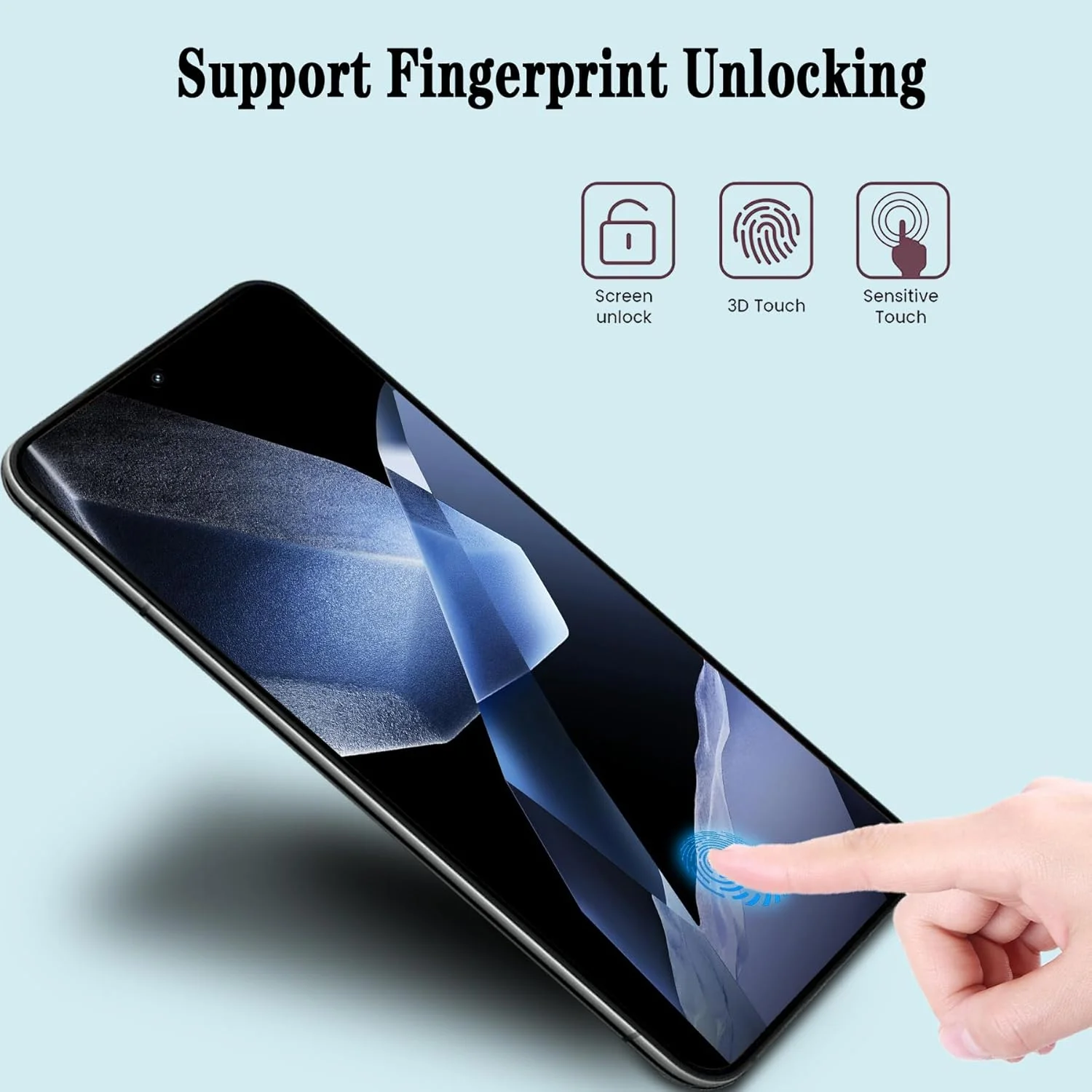 [بسته 2+1 عددی] محافظ صفحه نمایش برای OnePlus 13، 2 عدد محافظ صفحه نمایش شیشه ای حرارت دیده 9H + 1 عدد محافظ لنز دوربین شیشه ای، پشتیبانی از حسگر اثر انگشت نصب آسان فیلم HD سازگار با OnePlus 13