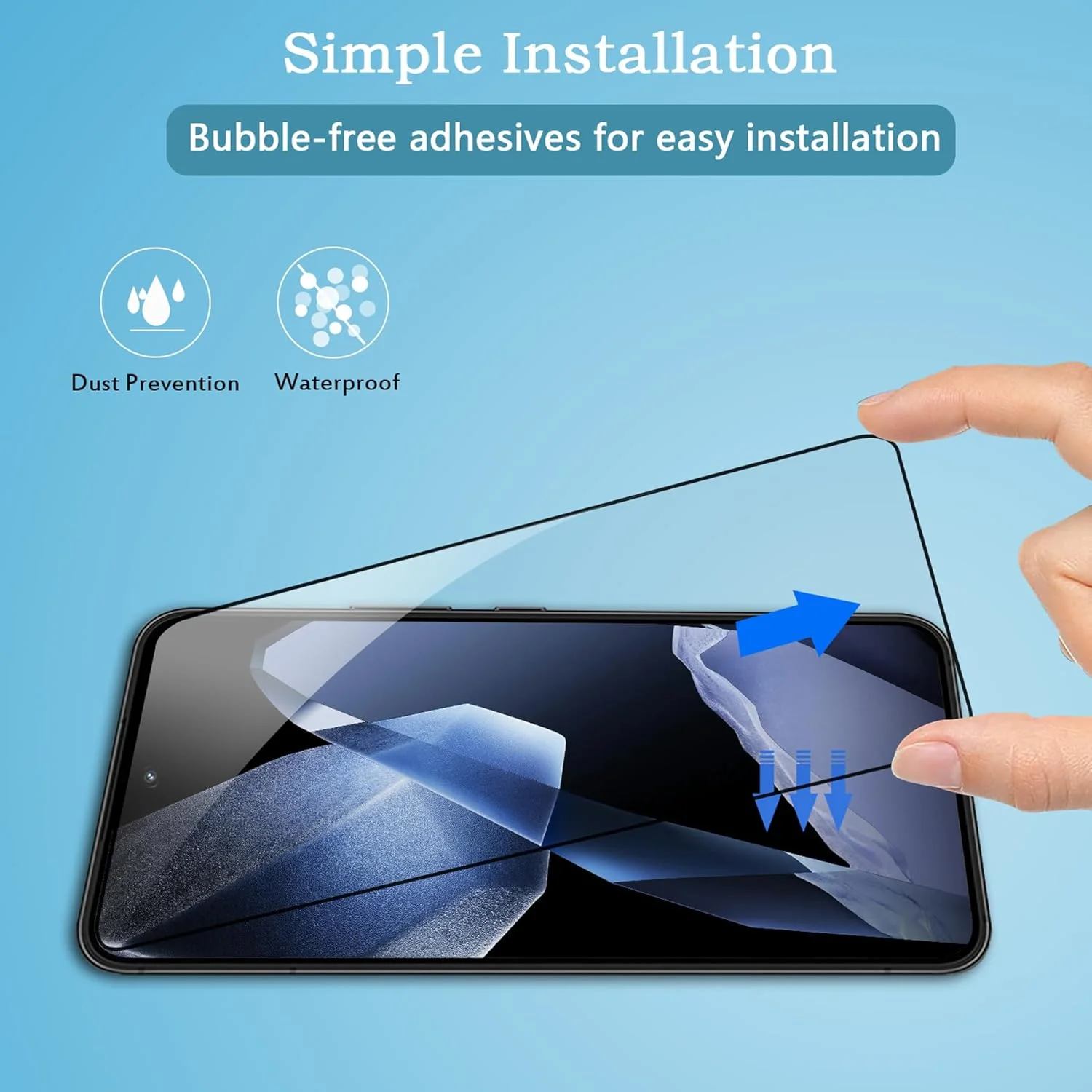 [بسته 2+1 عددی] محافظ صفحه نمایش برای OnePlus 13، 2 عدد محافظ صفحه نمایش شیشه ای حرارت دیده 9H + 1 عدد محافظ لنز دوربین شیشه ای، پشتیبانی از حسگر اثر انگشت نصب آسان فیلم HD سازگار با OnePlus 13