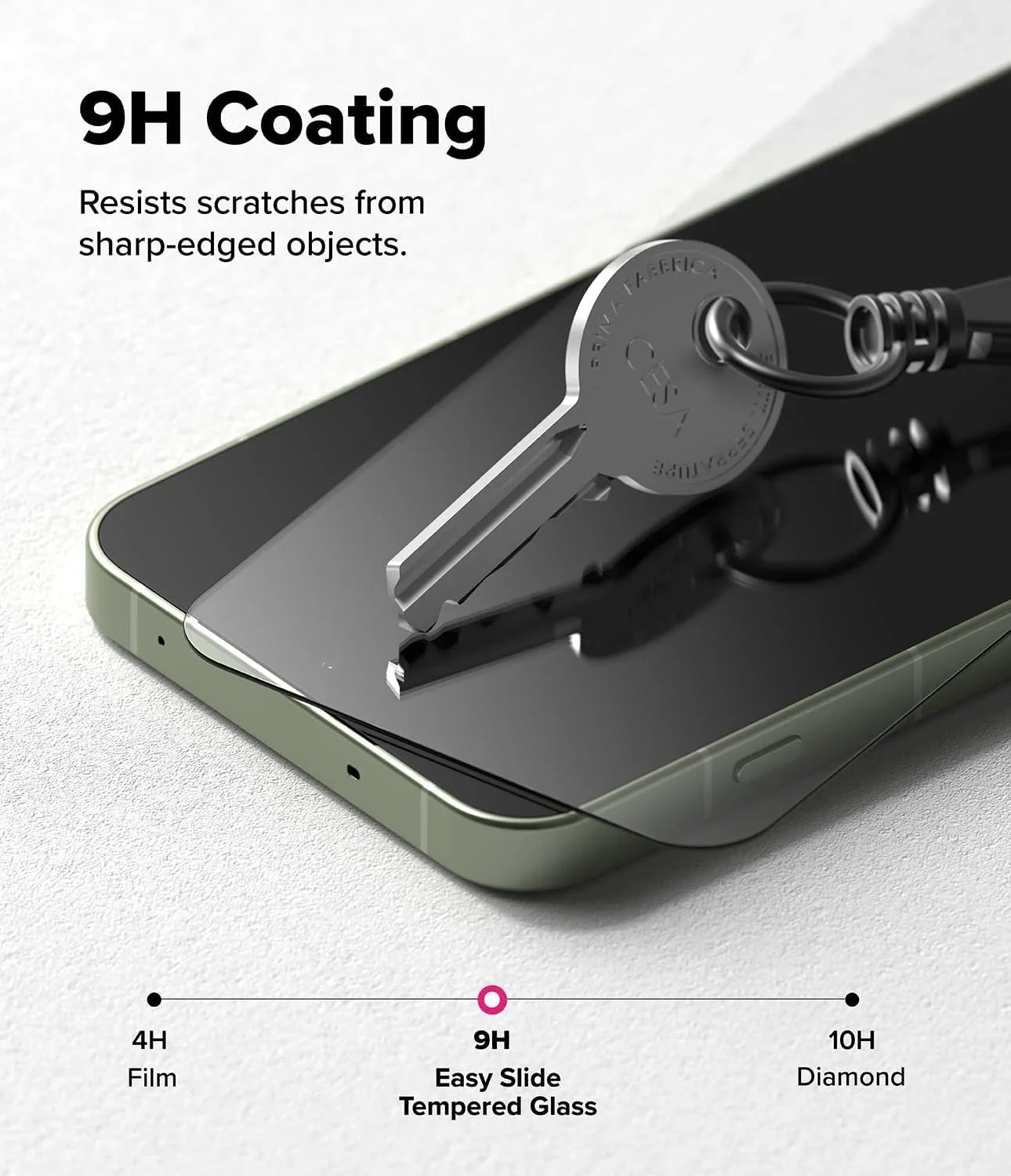 محافظ صفحه نمایش شیشه ای حرارت دیده رینکه [Easy Slide] سازگار با وان پلاس 13S، مقاوم در برابر ضربه، سختی 9H، ضد خش - بسته 2 عددی، همراه با ابزار نصب