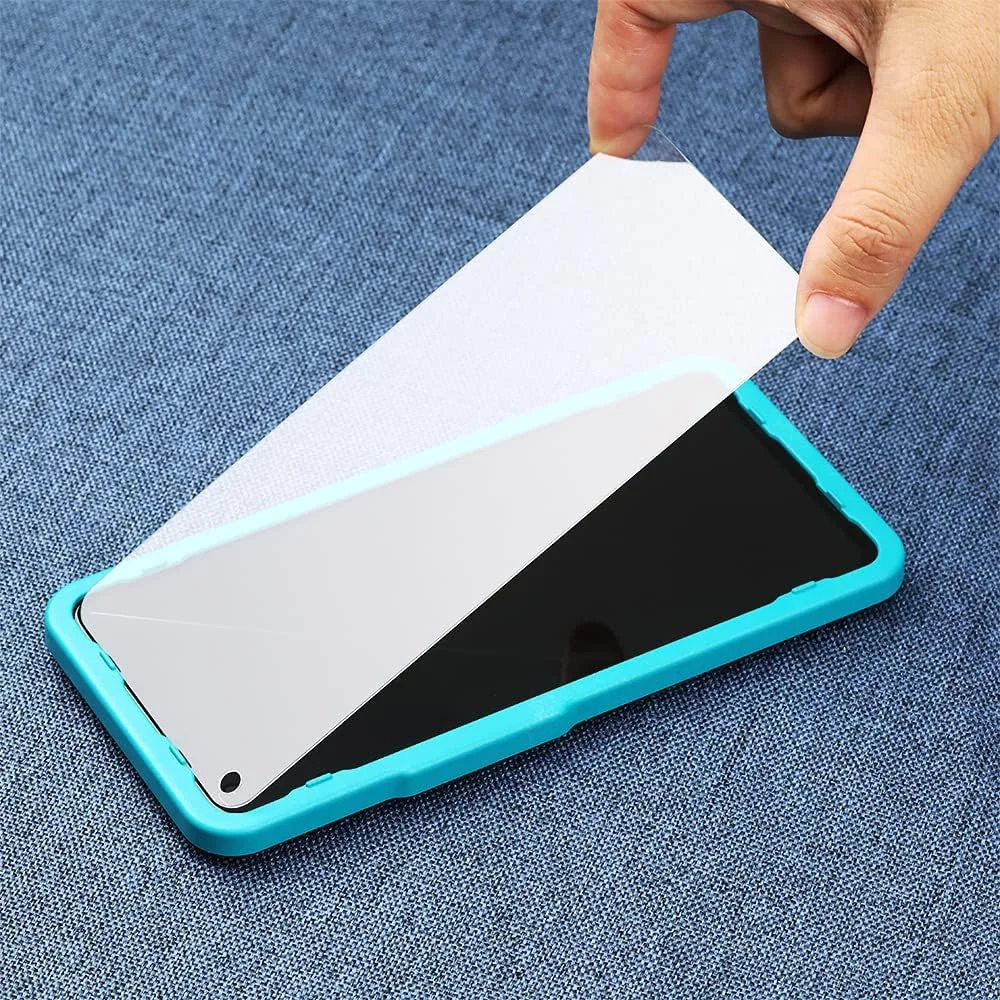 محافظ صفحه نمایش [بسته 2 عددی] IBYWIND برای OnePlus Nord CE 5G، شیشه حرارت دیده 9H پریمیوم، به همراه محافظ پشت فیبر کربن، کیت نصب آسان، بدون حباب