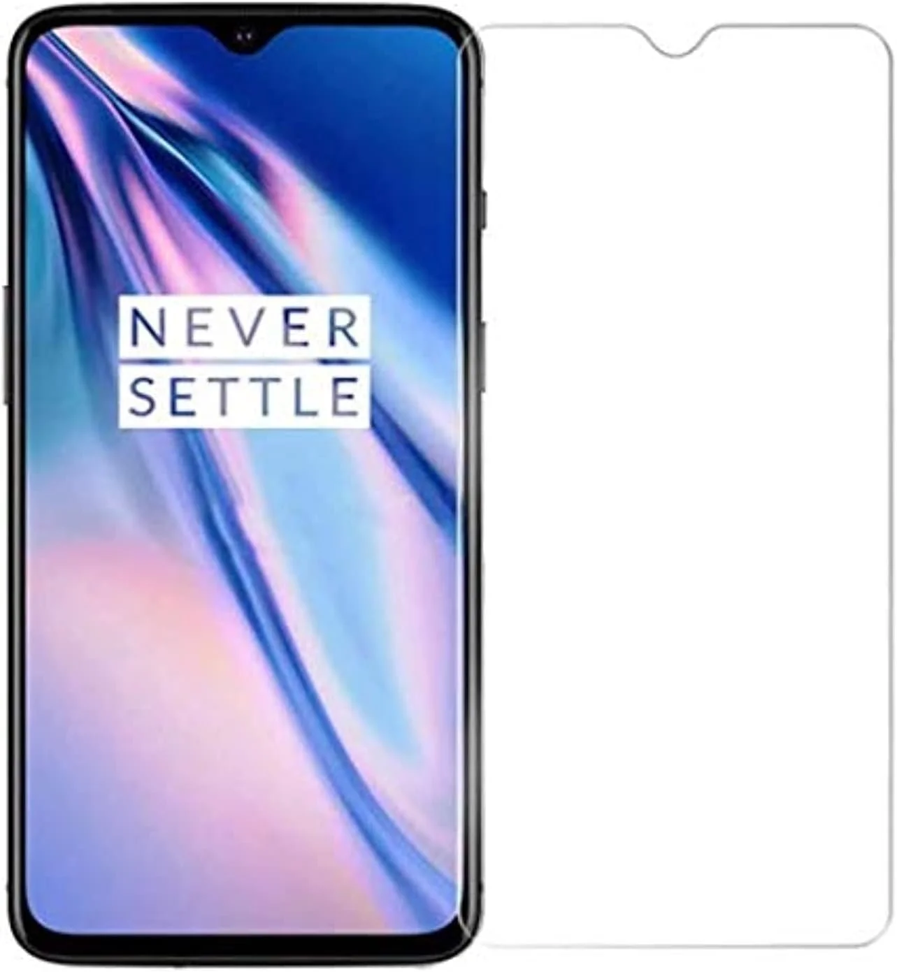 محافظ صفحه نمایش Farrobizz OnePlus 7T، [فوق شفاف] شیشه حرارت دیده ممتاز مقاوم در برابر خراش - بسته 2 عددی