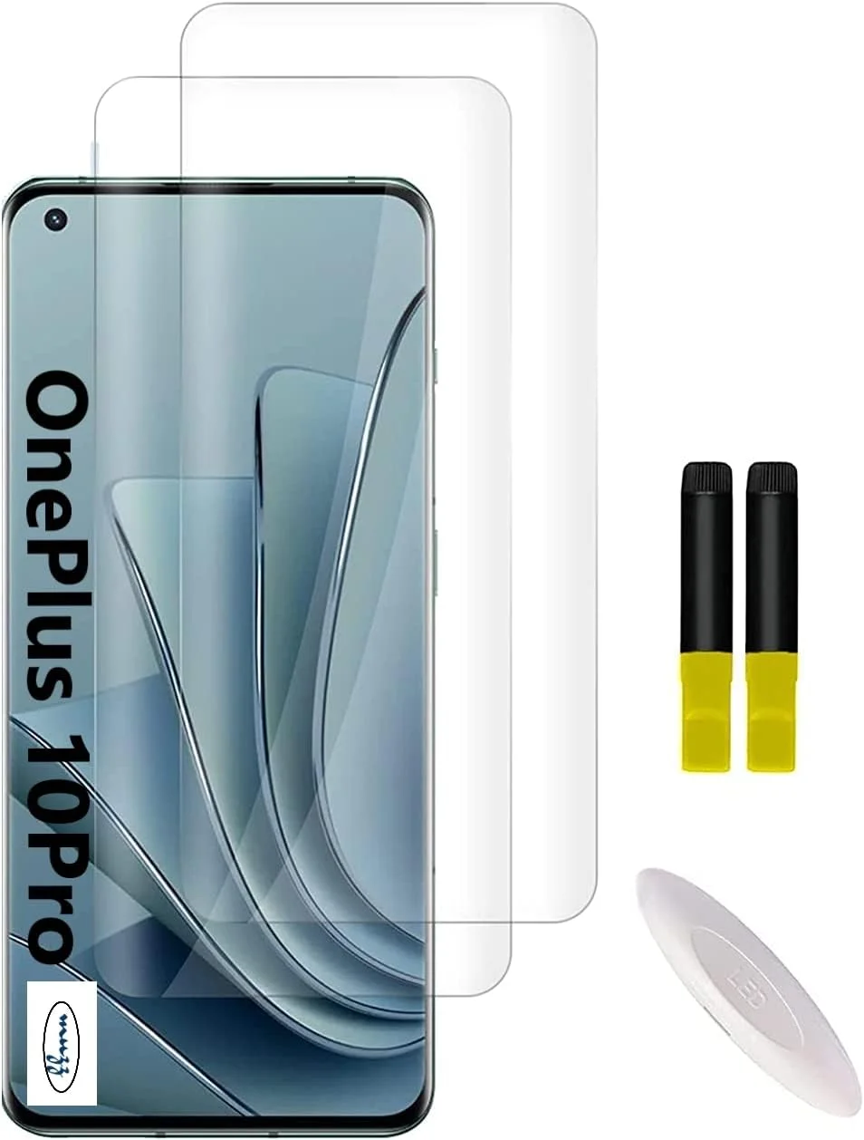محافظ صفحه نمایش شیشه ای حرارت دیده لبه منحنی Muzz برای OnePlus 10 Pro (بسته 2 عددی)