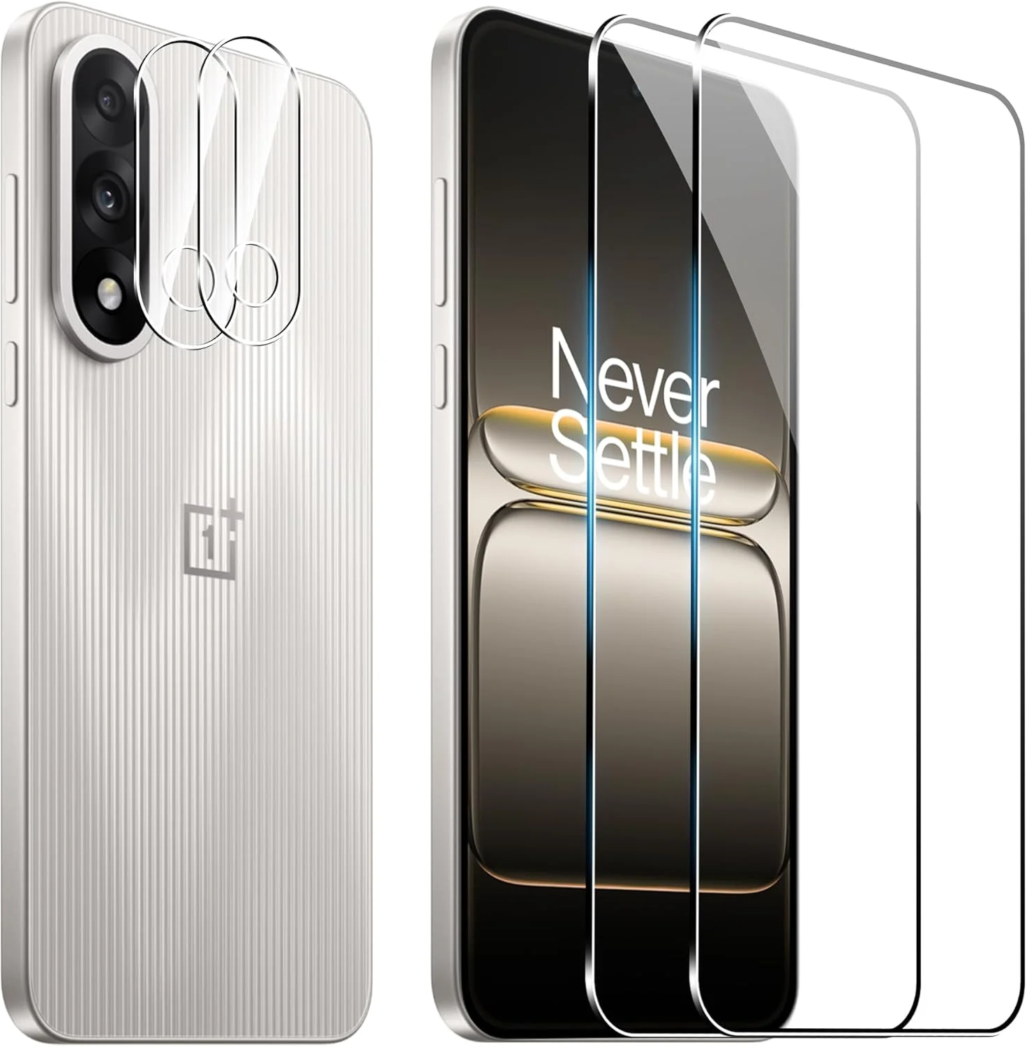 محافظ صفحه نمایش FDHYFGDY برای OnePlus Nord 5 شیشه حرارت دیده، محافظت از دوربین و فیلم محافظ شیشه ای، سختی 9H، ضد خش برای OnePlus Nord 5