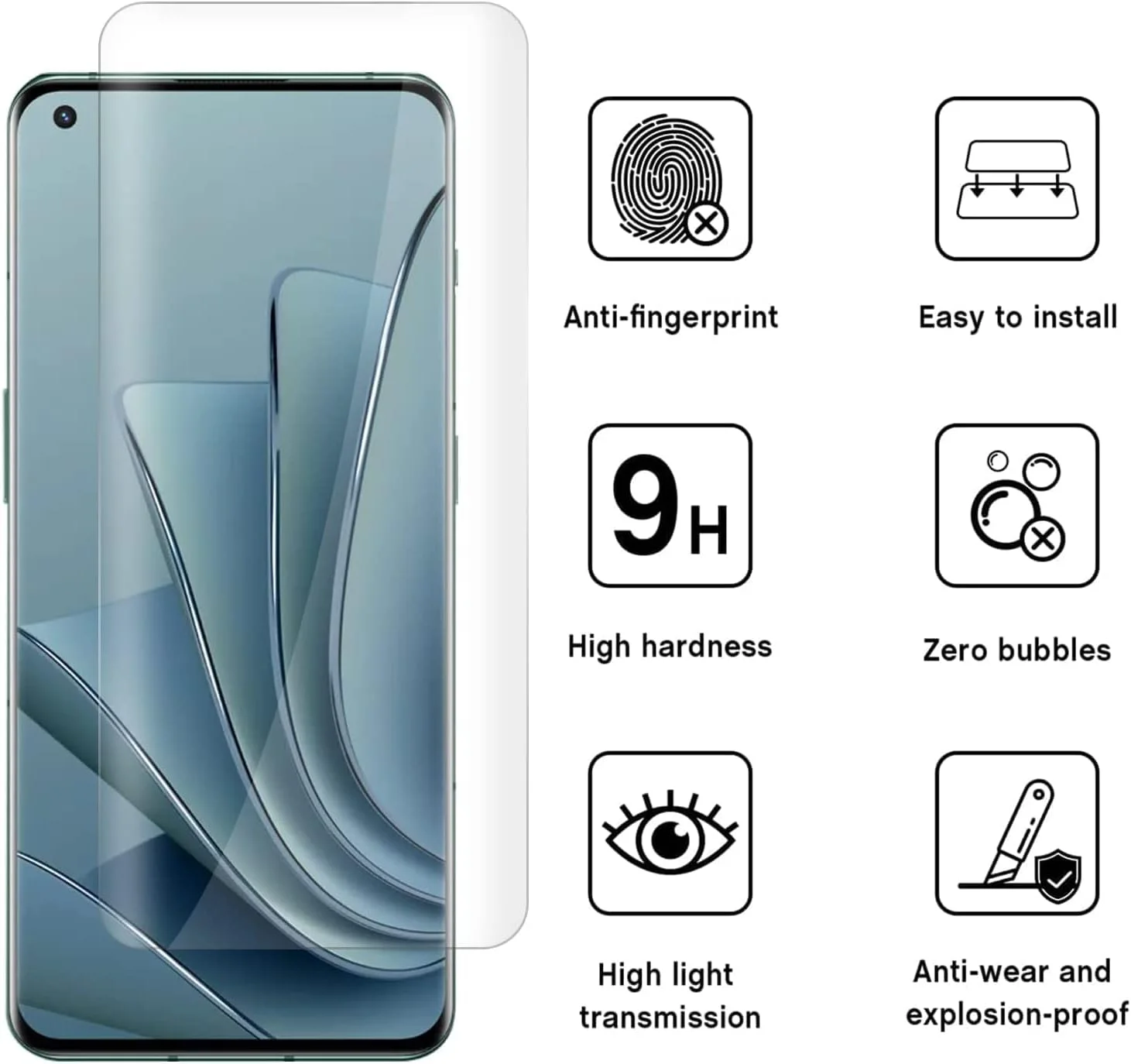 محافظ صفحه نمایش شیشه ای حرارت دیده لبه منحنی Muzz برای OnePlus 10 Pro (بسته 2 عددی) محافظ صفحه نمایش شیشه ای حرارت دیده لبه منحنی Muzz برای OnePlus 10 Pro (بسته 2 عددی)