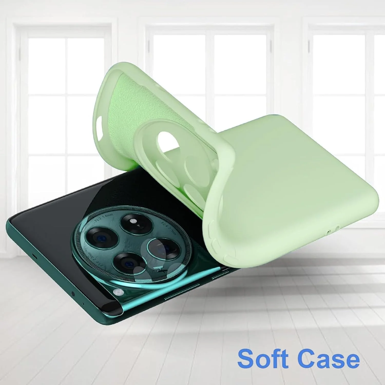 محافظ صفحه نمایش شیشه ای CooToly و قاب گوشی برای وان پلاس 12 سبز محافظ صفحه نمایش شیشه ای CooToly و قاب گوشی برای وان پلاس 12 سبز