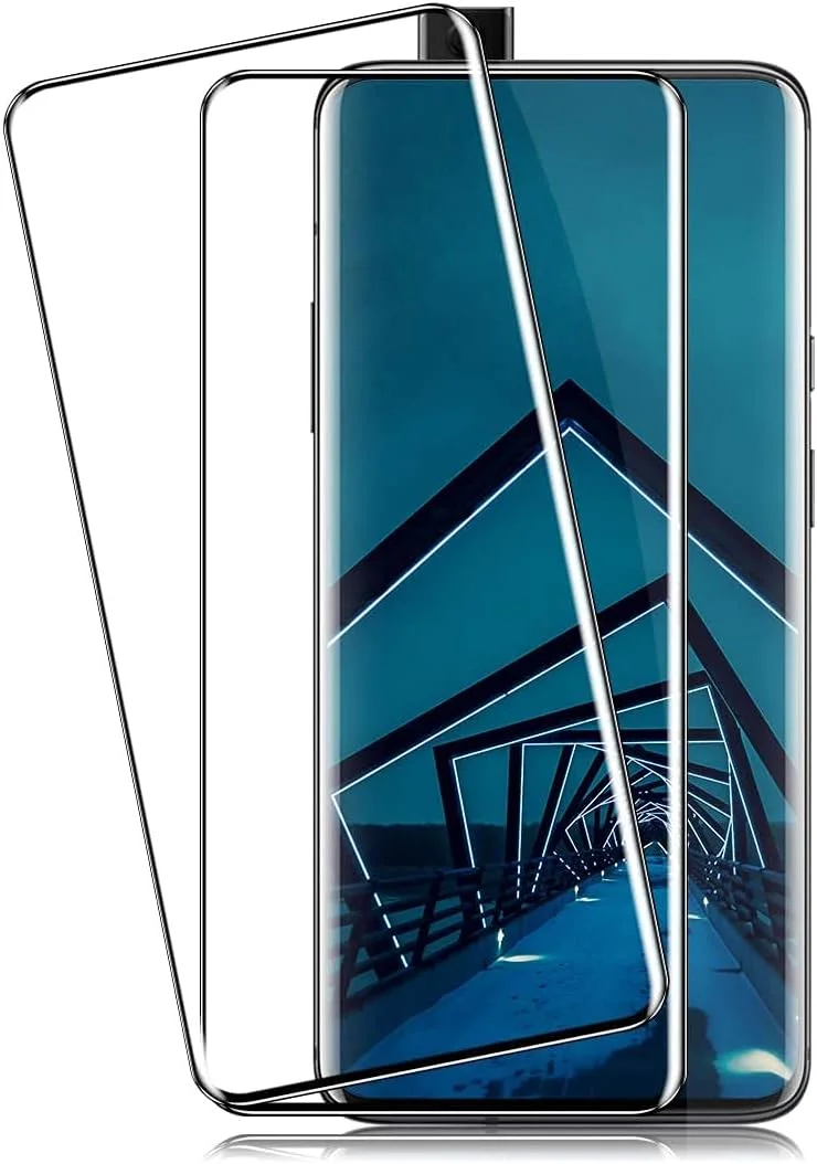 محافظ صفحه نمایش با پوشش کامل سازگار با OnePlus 7/6T، شیشه حرارت دیده برای نصب آسان و بدون حباب، 6T/7