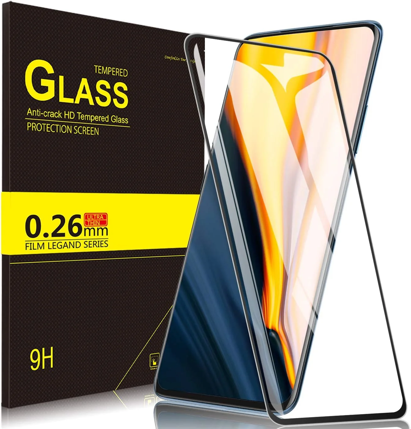 محافظ صفحه نمایش ELTD برای OnePlus 7 Pro، [سختی 9H] [پوشش کامل] فیلم محافظ صفحه نمایش شیشه ای حرارت دیده شفاف HD فیلم ضد خرد شدن برای گوشی هوشمند OnePlus 7 Pro (مشکی) (1 عدد)