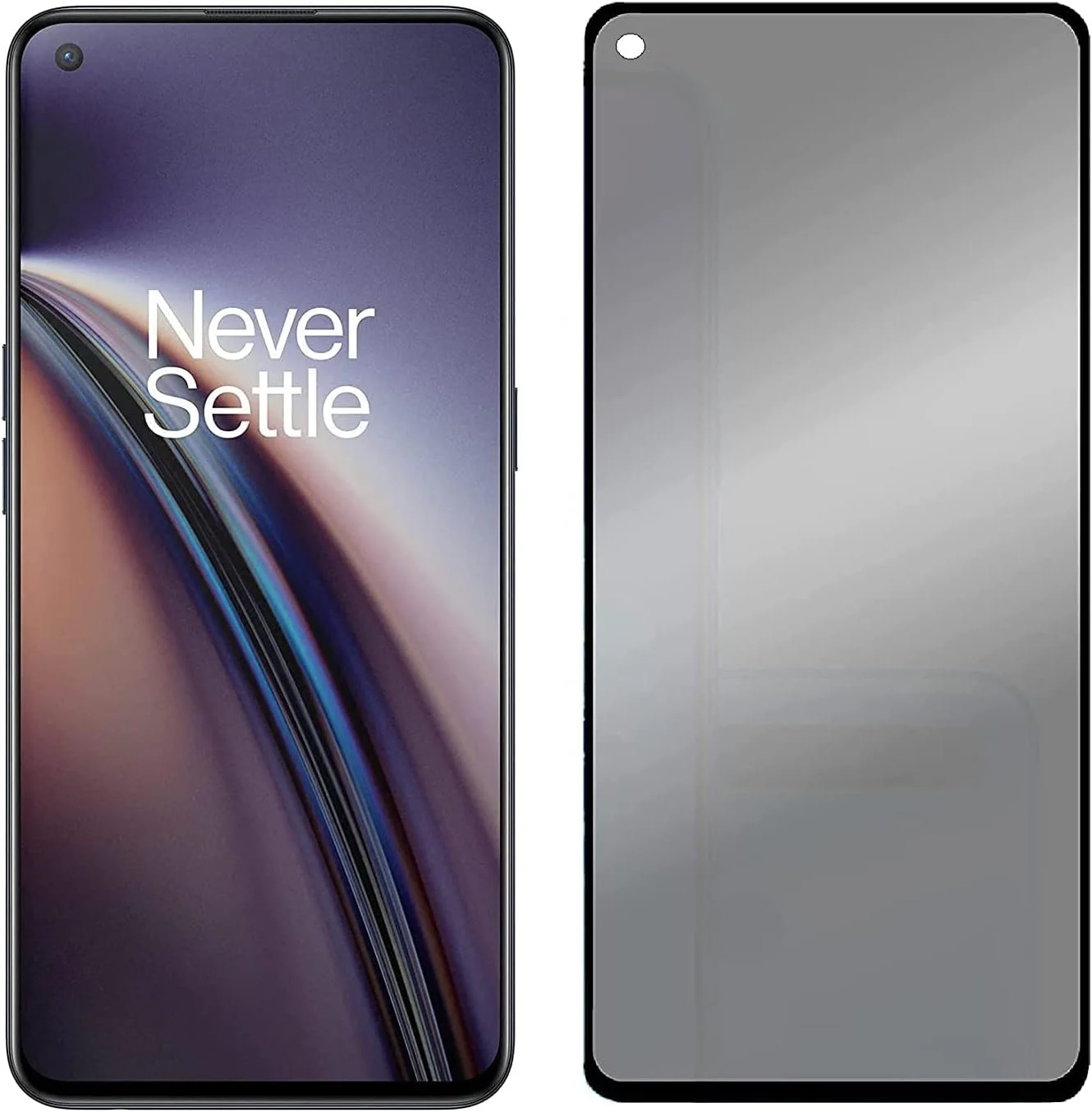 محافظ صفحه نمایش حریم خصوصی شیشه ای Muzz برای OnePlus Nord CE 2 Lite 5G، سختی 9H [ضد خش] [ضد اثر انگشت] فیلم بدون حباب برای OnePlus Nord CE 2 Lite مشکی