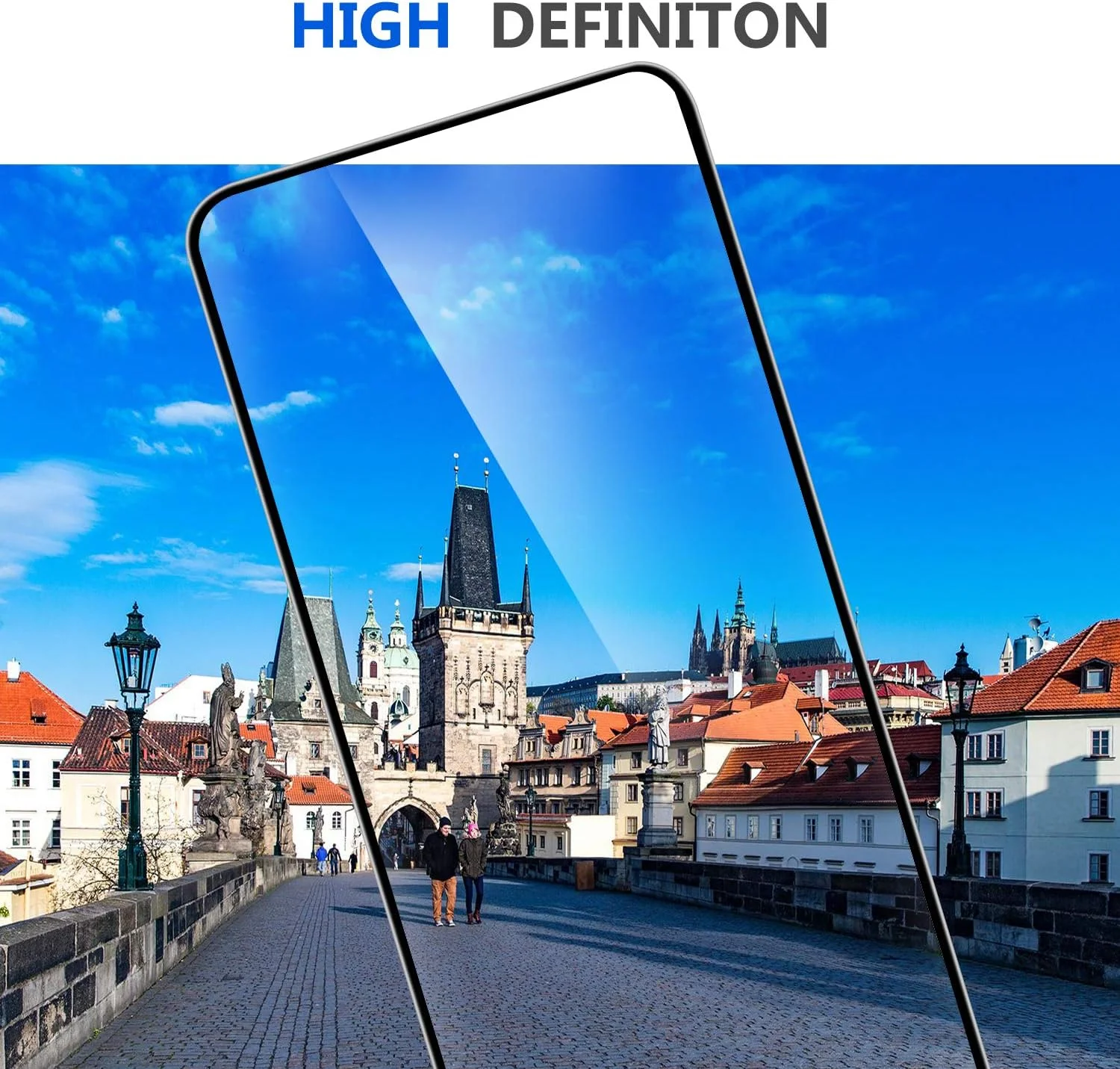 محافظ صفحه نمایش ELTD برای OnePlus 7 Pro، [سختی 9H] [پوشش کامل] فیلم محافظ صفحه نمایش شیشه ای حرارت دیده شفاف HD فیلم ضد خرد شدن برای گوشی هوشمند OnePlus 7 Pro (مشکی) (1 عدد)