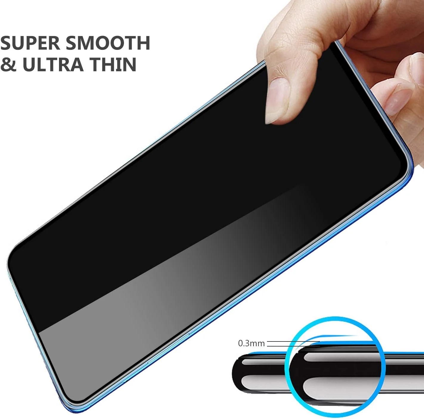 محافظ صفحه نمایش ELTD برای OnePlus 7 Pro، [سختی 9H] [پوشش کامل] فیلم محافظ صفحه نمایش شیشه ای حرارت دیده شفاف HD فیلم ضد خرد شدن برای گوشی هوشمند OnePlus 7 Pro (مشکی) (1 عدد)