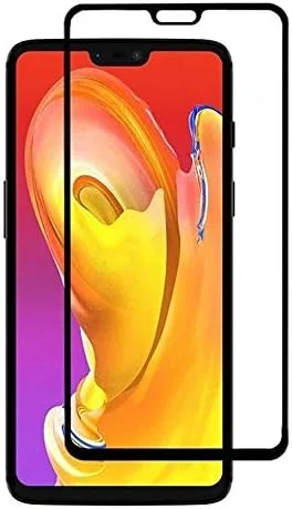 محافظ صفحه نمایش تمام صفحه شیشه ای حرارت دیده 9H مشکی Muzz برای OnePlus 6
