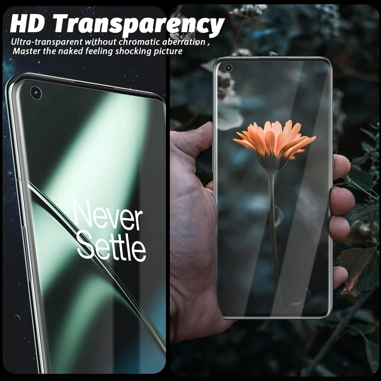 محافظ صفحه نمایش TPU و محافظ لنز دوربین شیشه ای سازگار با OnePlus 11 5G، بسته 2 عددی، ضد خش، بدون حباب، تعویض مادام العمر محافظ صفحه نمایش TPU و محافظ لنز دوربین شیشه ای سازگار با OnePlus 11 5G، بسته 2 عددی، ضد خش، بدون حباب، تعویض مادام العمر