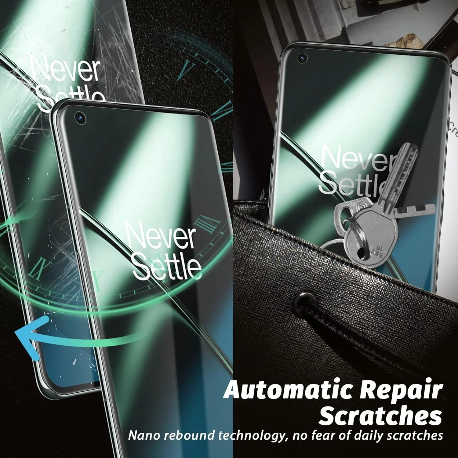 محافظ صفحه نمایش TPU و محافظ لنز دوربین شیشه ای سازگار با OnePlus 11 5G، بسته 2 عددی، ضد خش، بدون حباب، تعویض مادام العمر محافظ صفحه نمایش TPU و محافظ لنز دوربین شیشه ای سازگار با OnePlus 11 5G، بسته 2 عددی، ضد خش، بدون حباب، تعویض مادام العمر