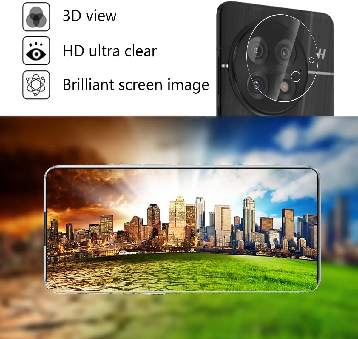 محافظ صفحه نمایش شیشه ای حرارت دیده Phlleyaa برای OnePlus 13، 2 عدد و محافظ لنز دوربین عقب 3 عدد، سختی 9H، بدون حباب، فیلم ضد خش برای محافظ صفحه نمایش OnePlus 13 محافظ صفحه نمایش شیشه ای حرارت دیده Phlleyaa برای OnePlus 13، 2 عدد و محافظ لنز دوربین عقب 3 عدد، سختی 9H، بدون حباب، فیلم ضد خش برای محافظ صفحه نمایش OnePlus 13