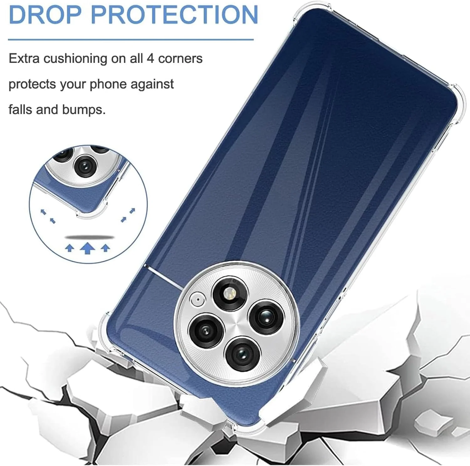 محافظ صفحه نمایش حریم خصوصی نرم MuHadJiya برای Oneplus 13 [بسته 4 عددی شامل 3 محافظ صفحه و 1 قاب گوشی TPU شفاف]، فیلم TPU انعطاف پذیر ضد جاسوسی جایگزین به همراه قاب کریستالی برای Oneplus 13