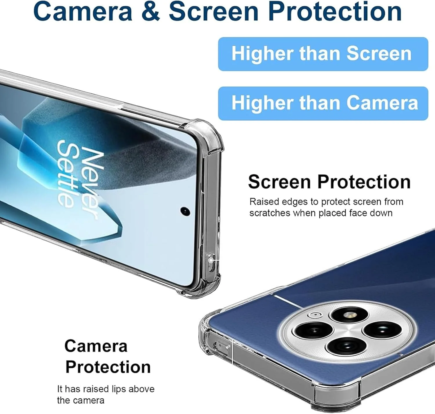 محافظ صفحه نمایش حریم خصوصی نرم MuHadJiya برای Oneplus 13 [بسته 4 عددی شامل 3 محافظ صفحه و 1 قاب گوشی TPU شفاف]، فیلم TPU انعطاف پذیر ضد جاسوسی جایگزین به همراه قاب کریستالی برای Oneplus 13