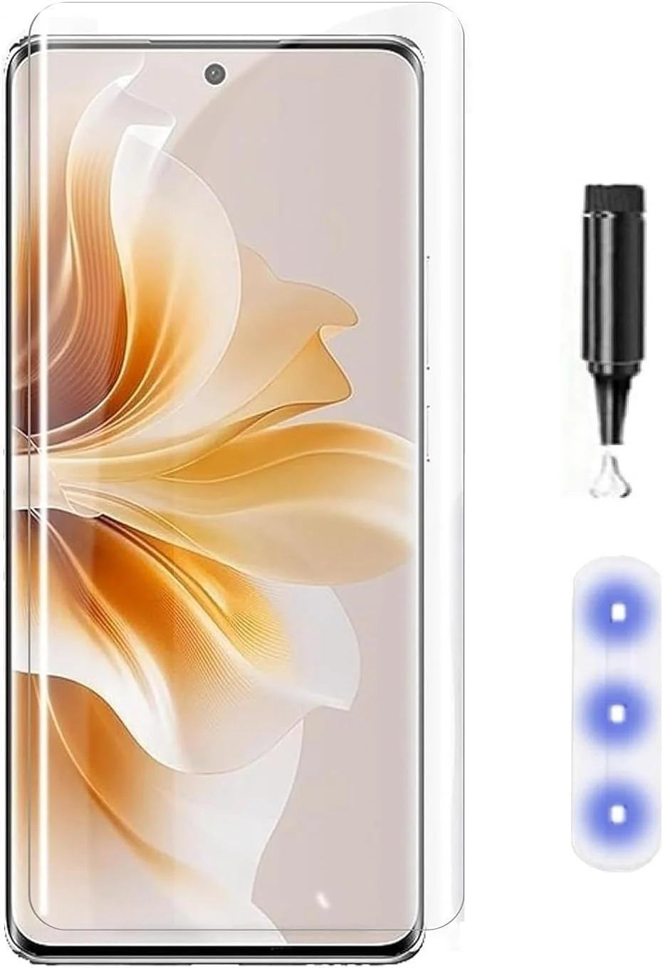 محافظ صفحه نمایش شیشه ای حرارت دیده OnePlusUV (دو عدد) | شیشه منحنی سه بعدی لبه به لبه تمام صفحه | ضد خش فوق العاده شفاف با سختی 9H برای (OnePlus 12) محافظ صفحه نمایش شیشه ای حرارت دیده OnePlusUV (دو عدد) | شیشه منحنی سه بعدی لبه به لبه تمام صفحه | ضد خش فوق العاده شفاف با سختی 9H برای (OnePlus 12)